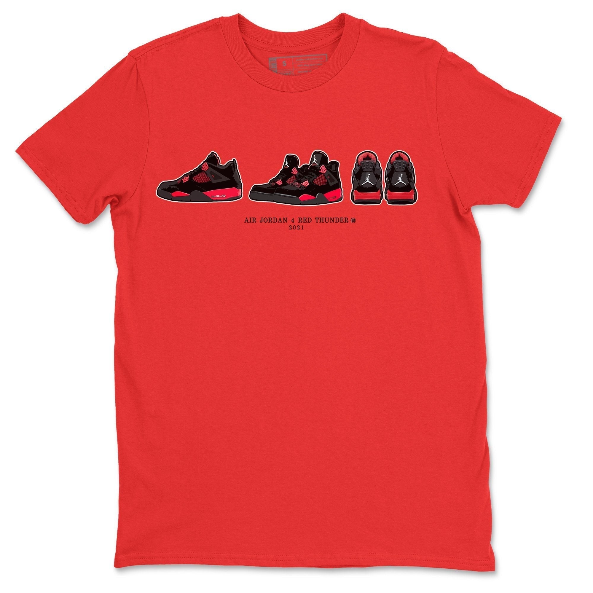 snkmatch Prelude Unisex Tops - Air Jordan 4 Red Thunder