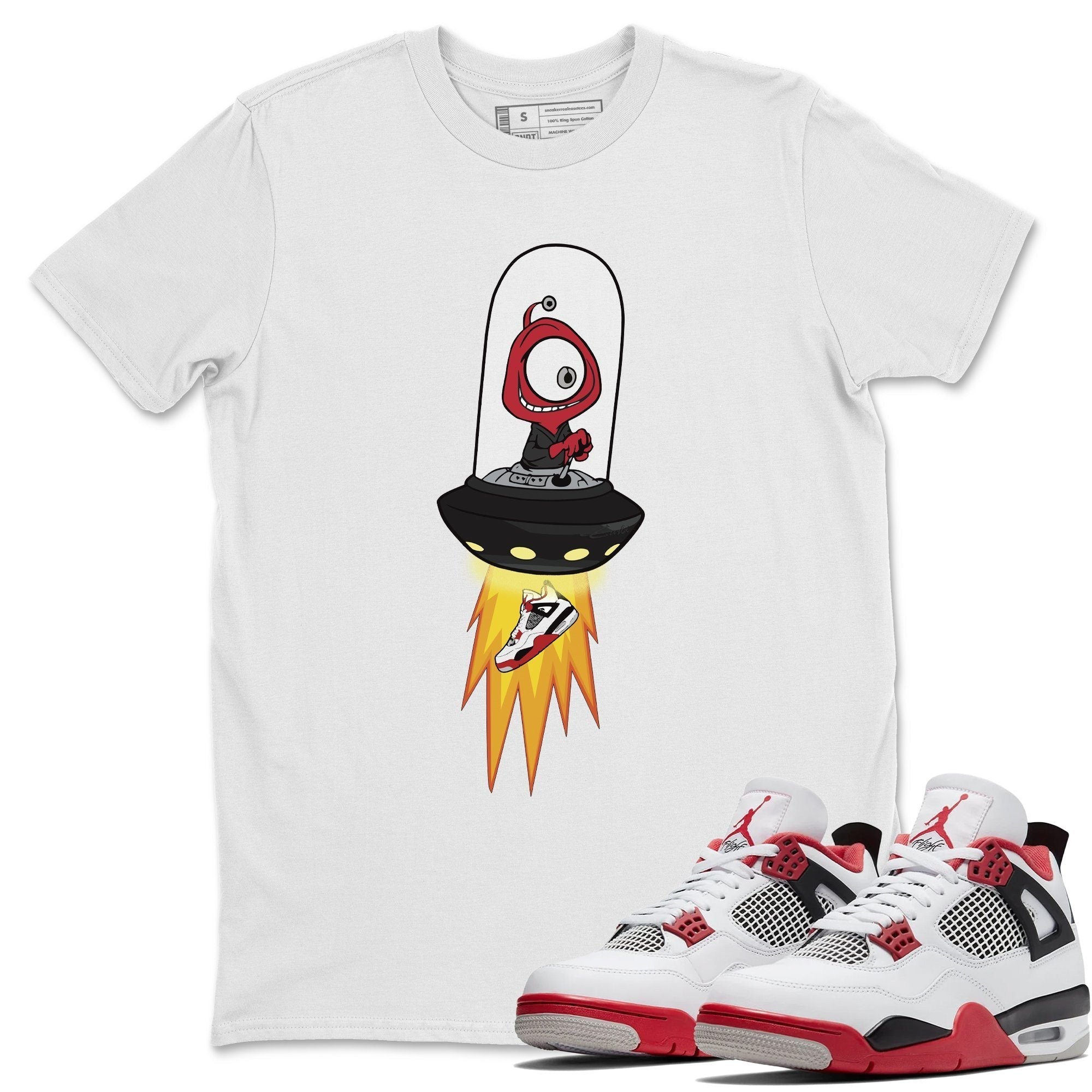 Alien Unisex Tops - Air Jordan 4 Fire Red