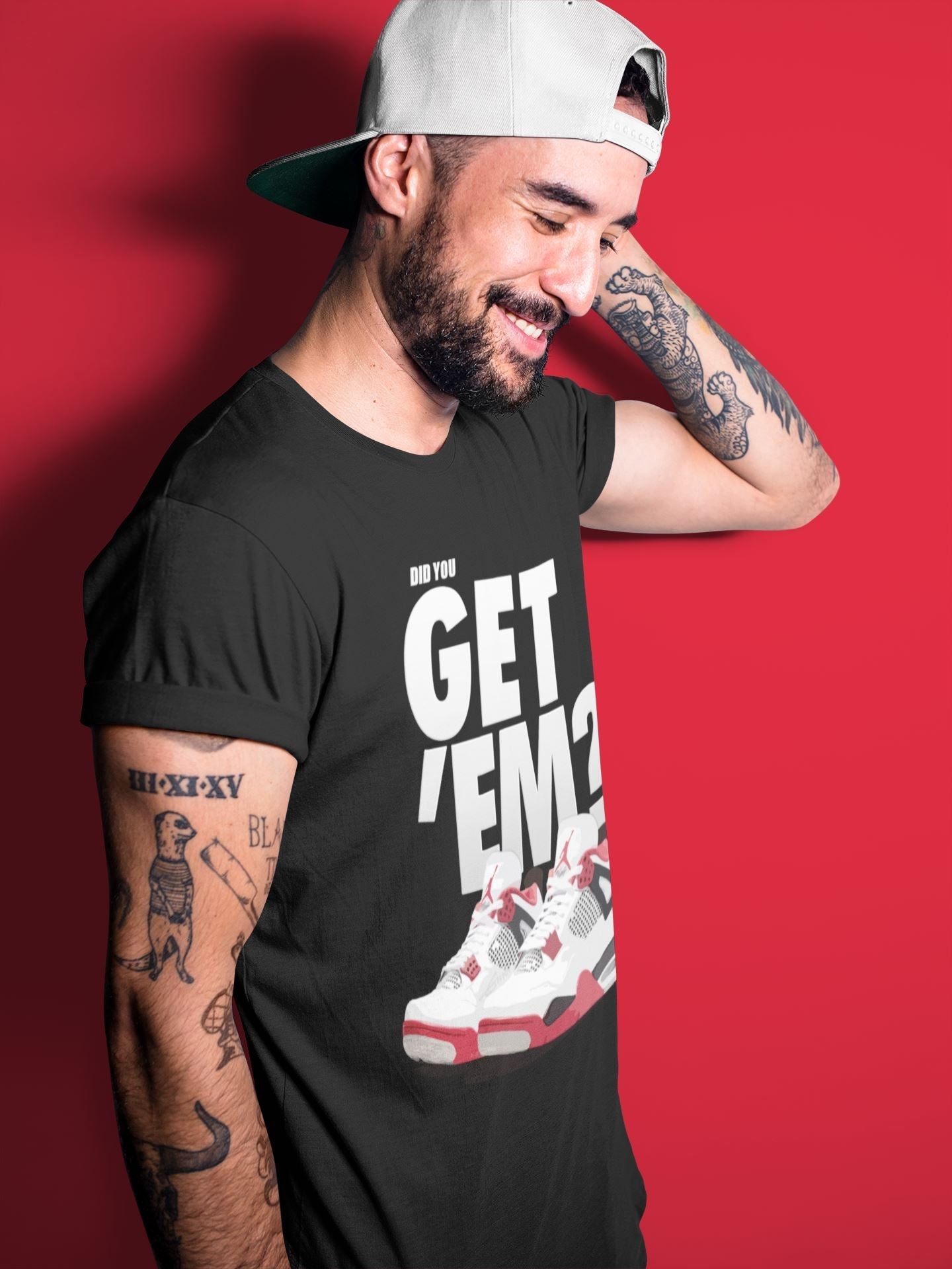 Did You Get 'Em Unisex Tops - Air Jordan 4 Fire Red