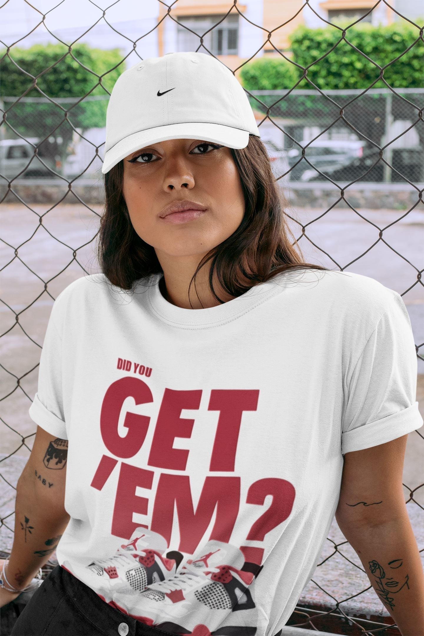 Did You Get 'Em Unisex Tops - Air Jordan 4 Fire Red