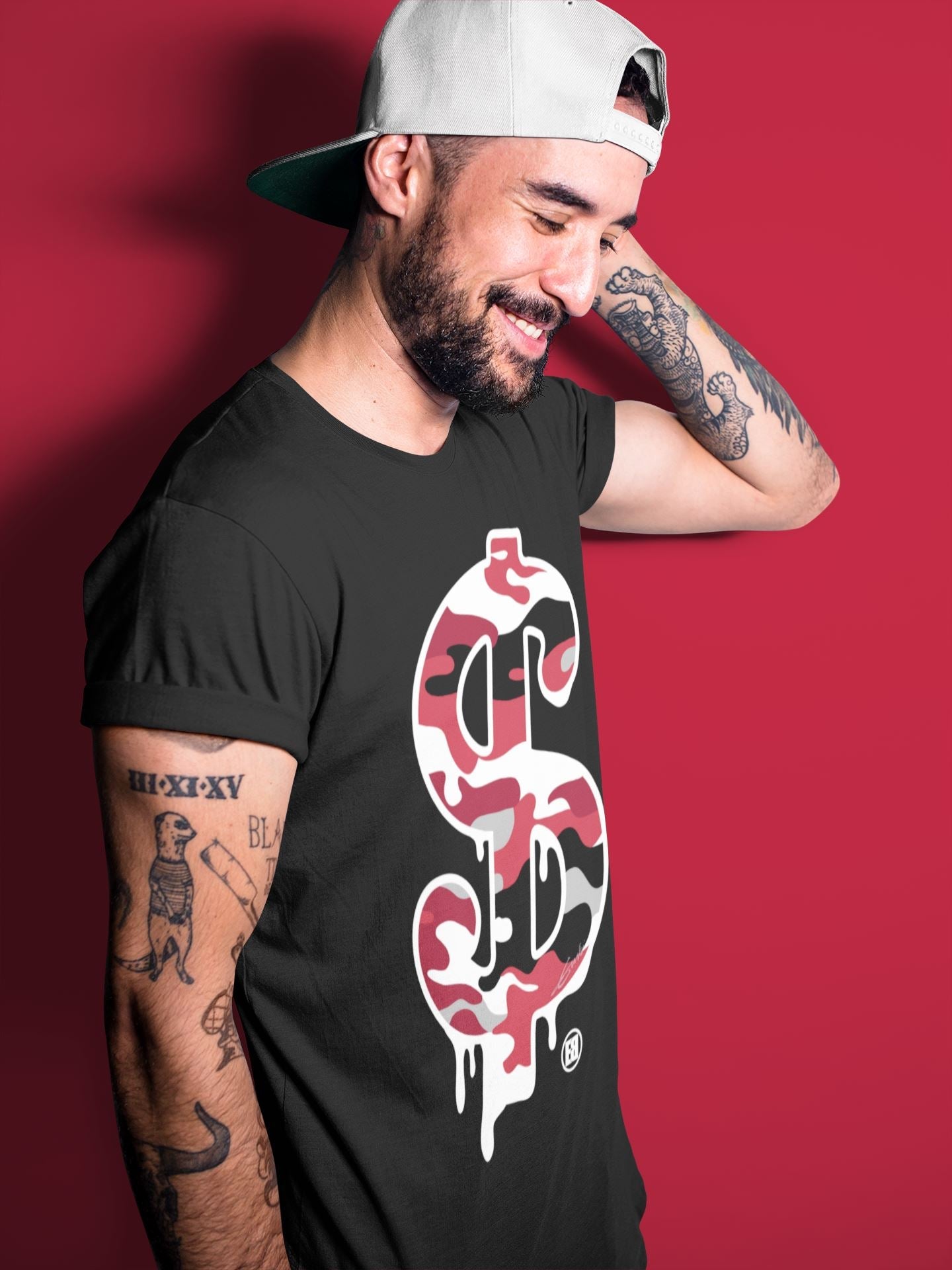 Dollar Camo Unisex Tops - Air Jordan 4 Fire Red