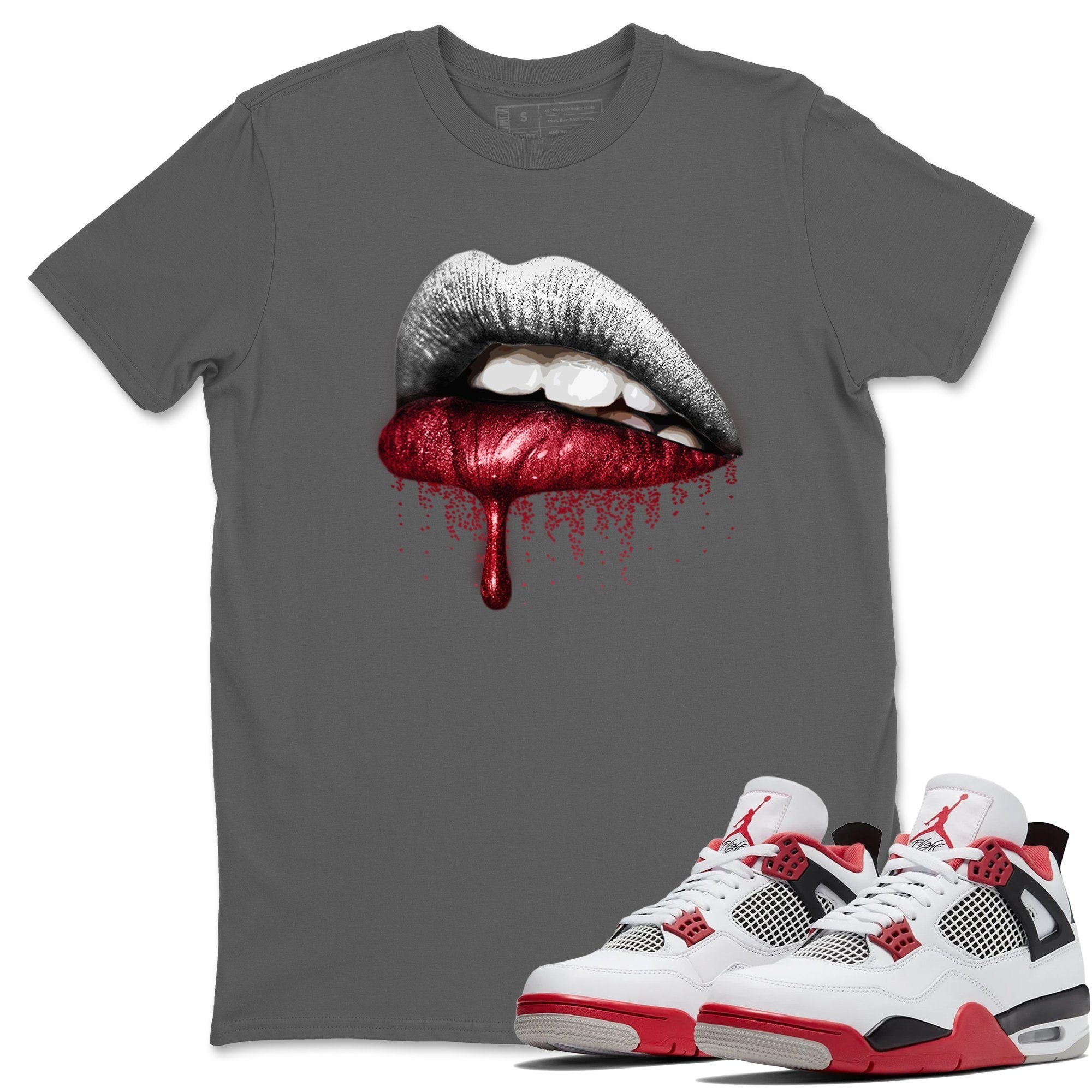 Dripping Lips Unisex Tops - Air Jordan 4 Fire Red