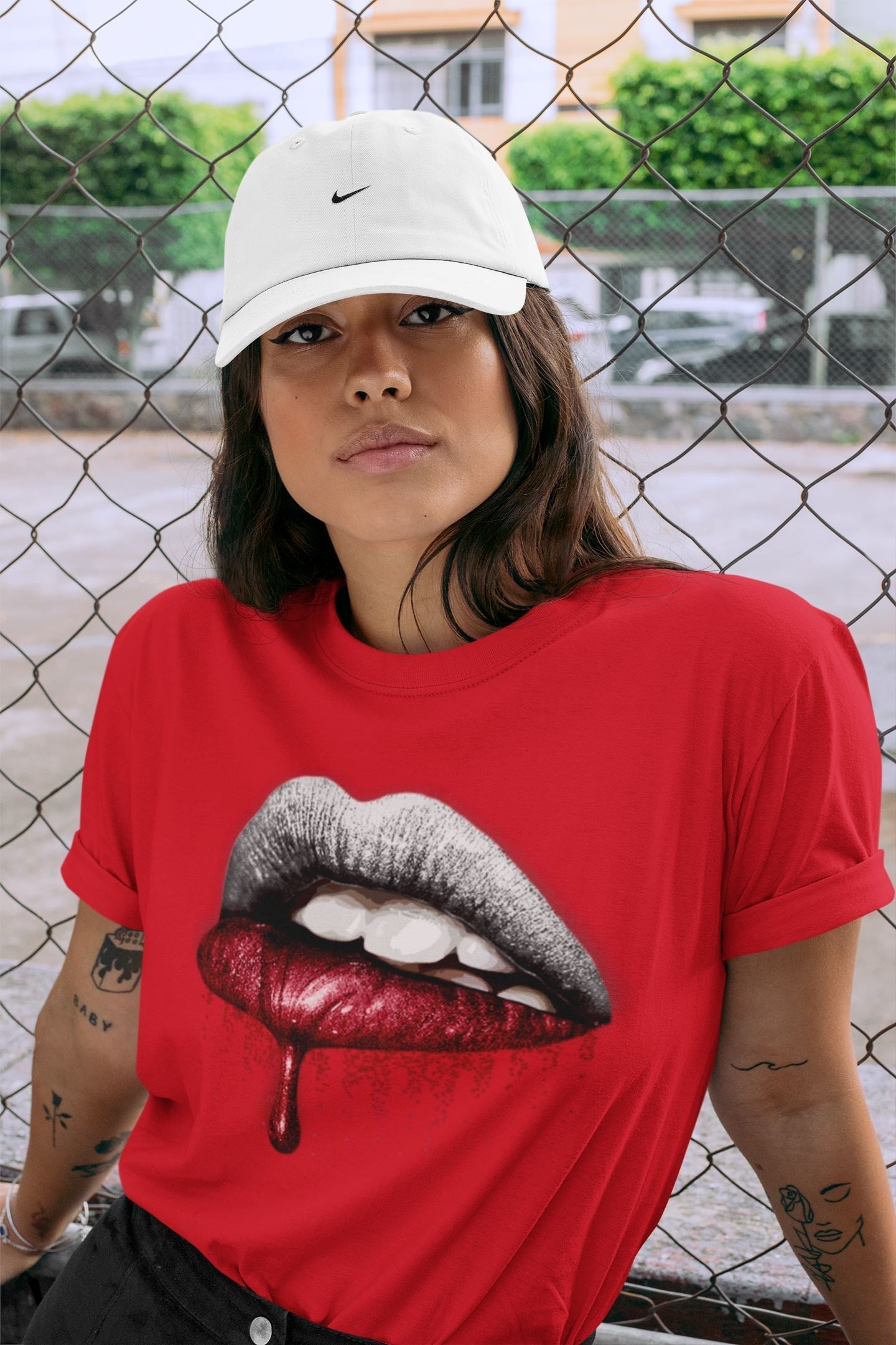 Dripping Lips Unisex Tops - Air Jordan 4 Fire Red
