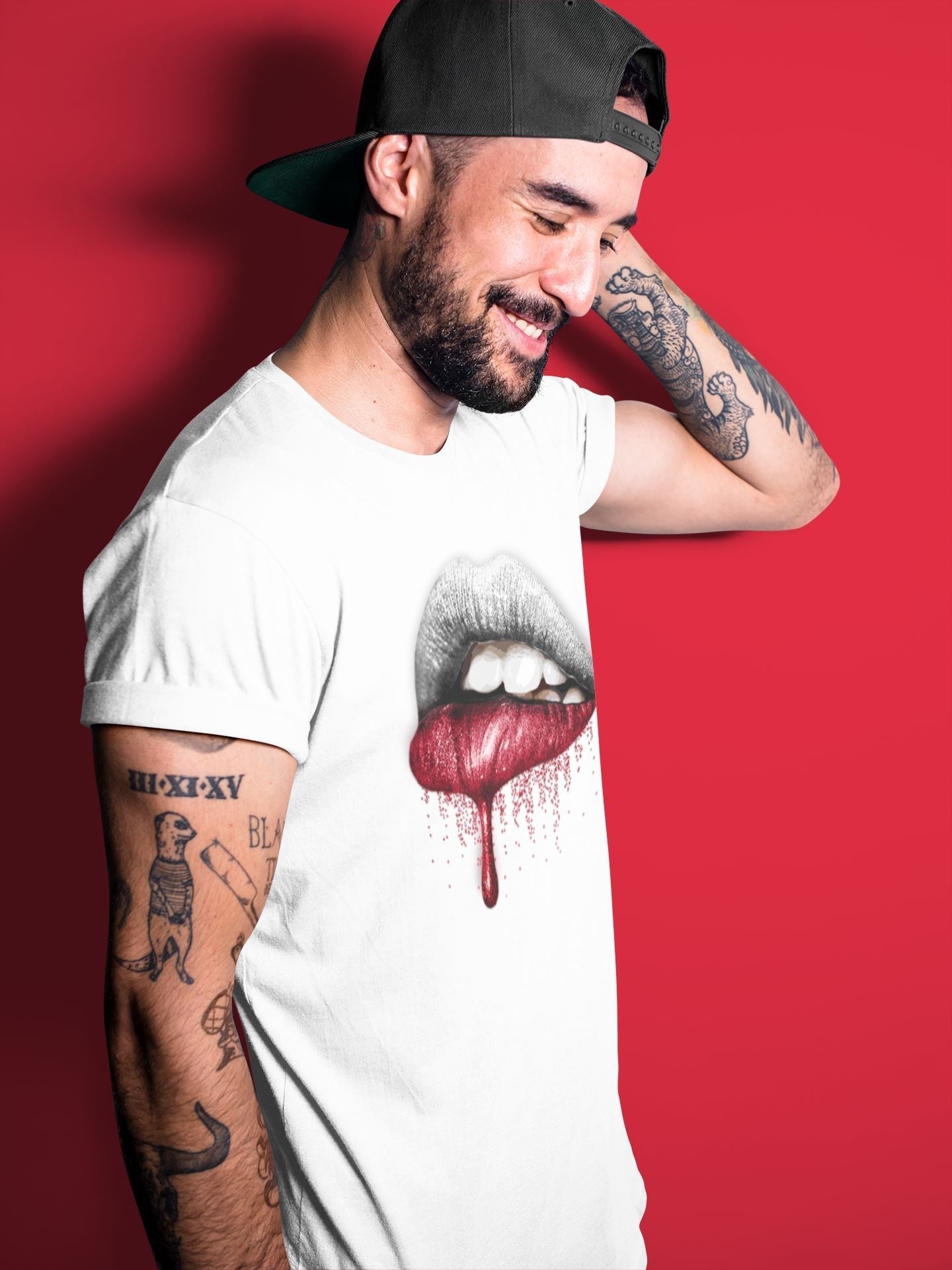Dripping Lips Unisex Tops - Air Jordan 4 Fire Red