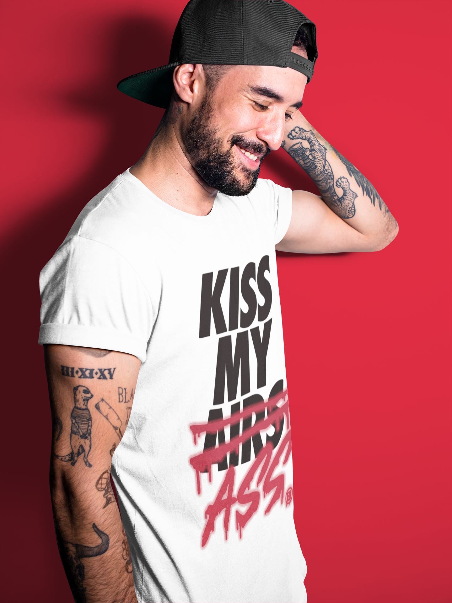 Kiss My Ass Unisex Tops - Air Jordan 4 Fire Red