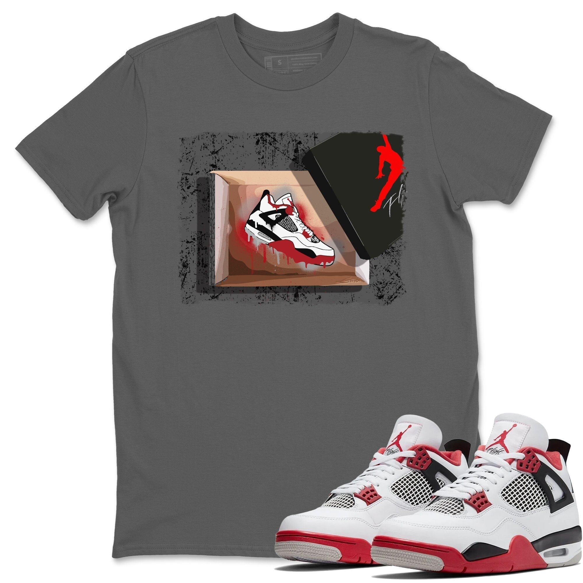 New Kicks Unisex Tops - Air Jordan 4 Fire Red