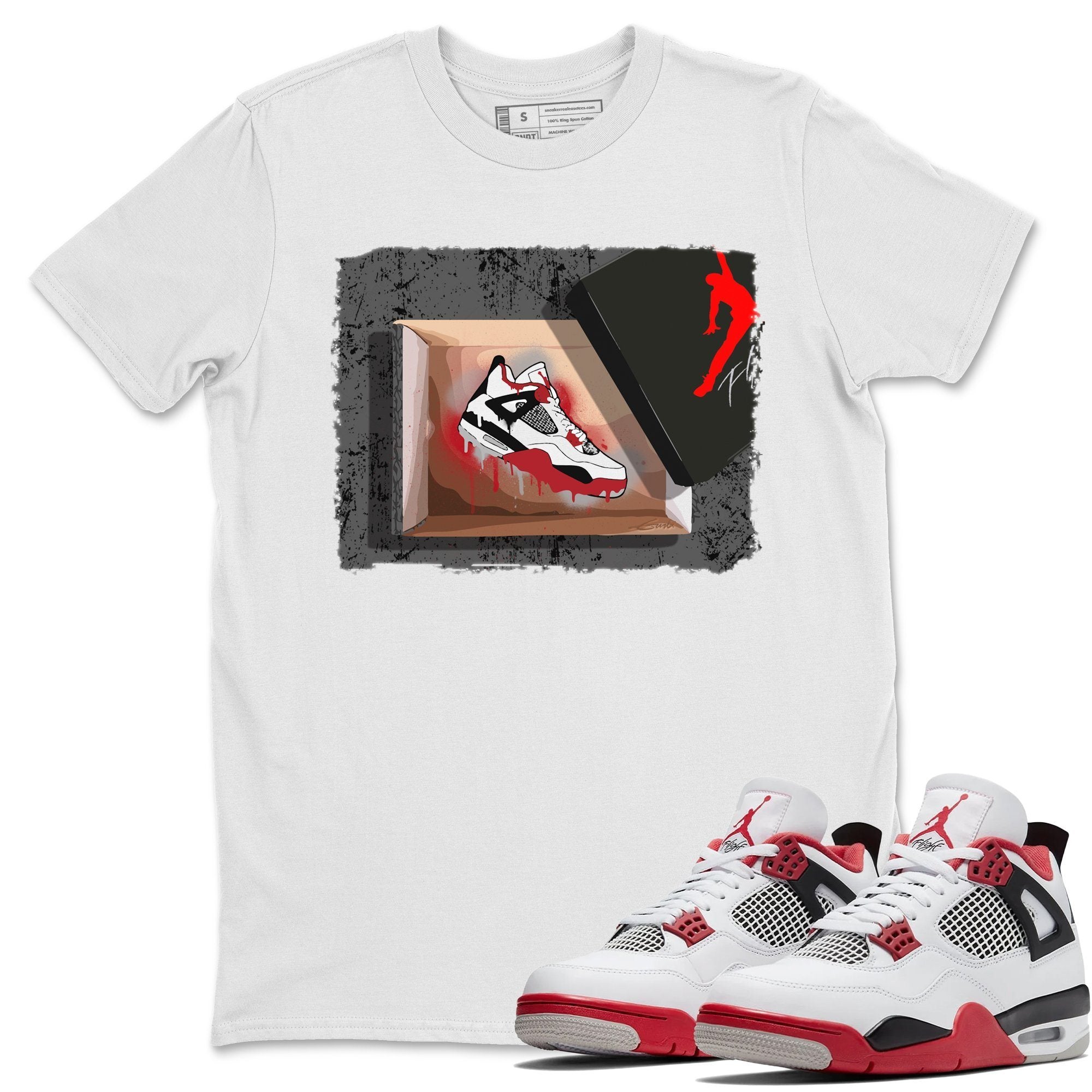 New Kicks Unisex Tops - Air Jordan 4 Fire Red