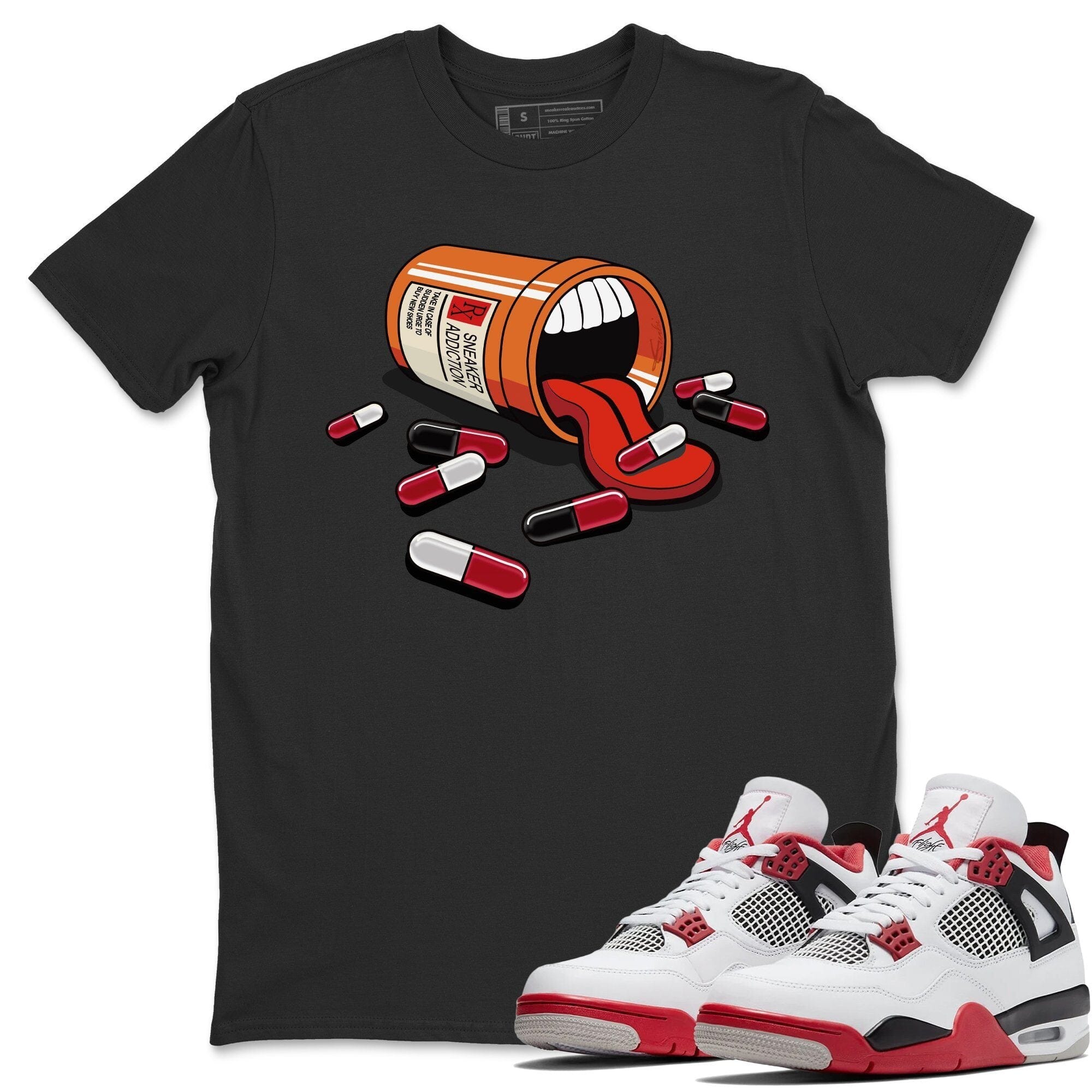 snkmatch Addiction Unisex Tops - Air Jordan 4 Fire Red