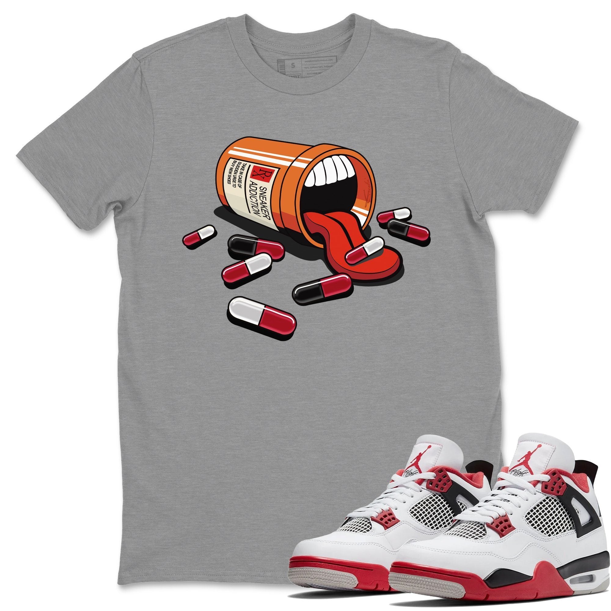 snkmatch Addiction Unisex Tops - Air Jordan 4 Fire Red