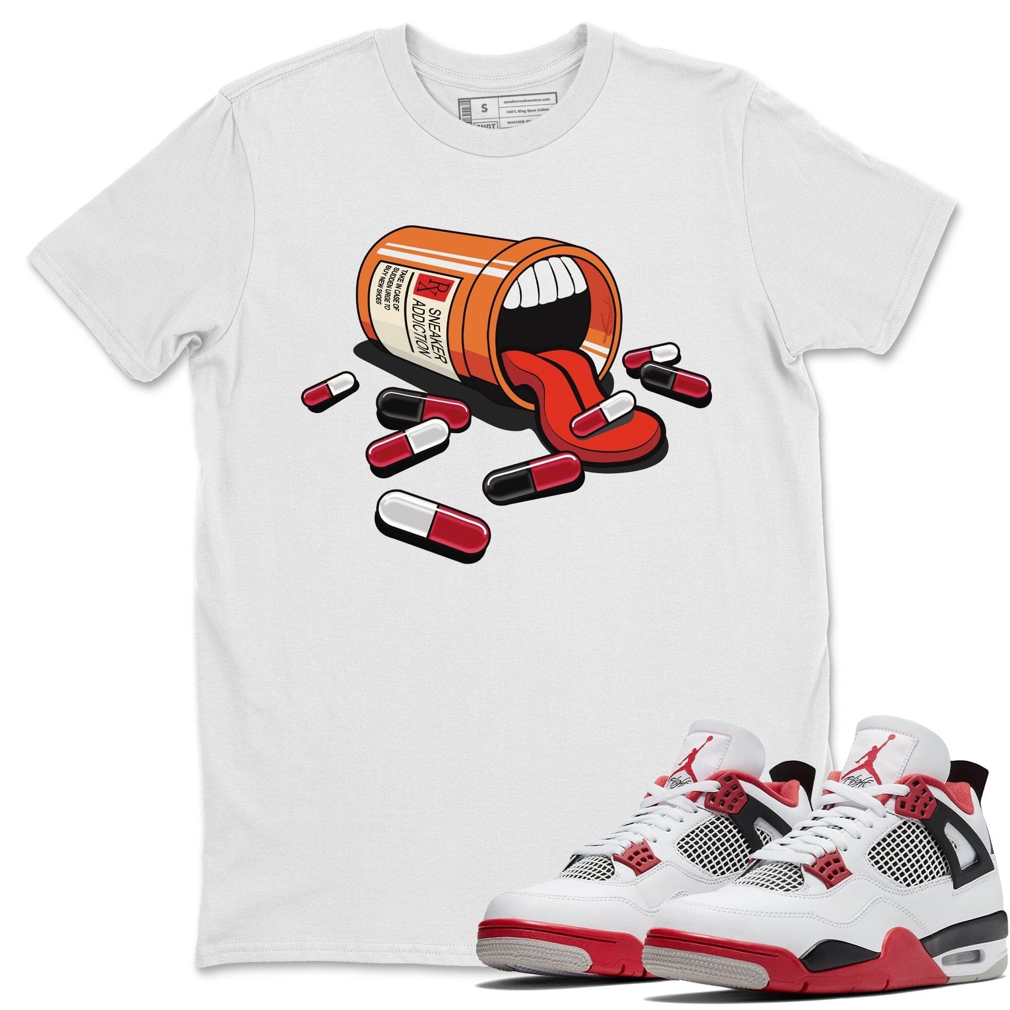 snkmatch Addiction Unisex Tops - Air Jordan 4 Fire Red