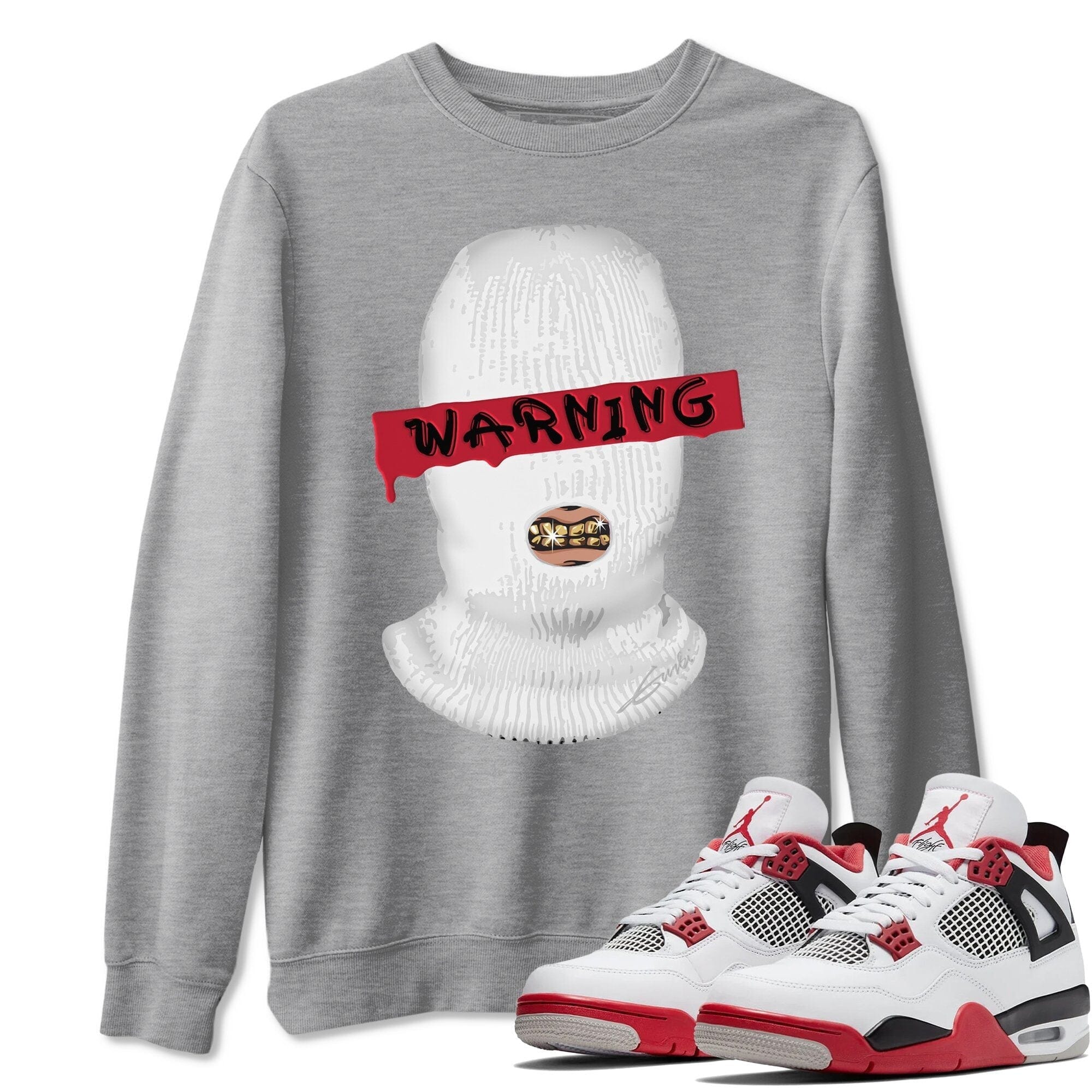 Warning Unisex Tops - Air Jordan 4 Fire Red