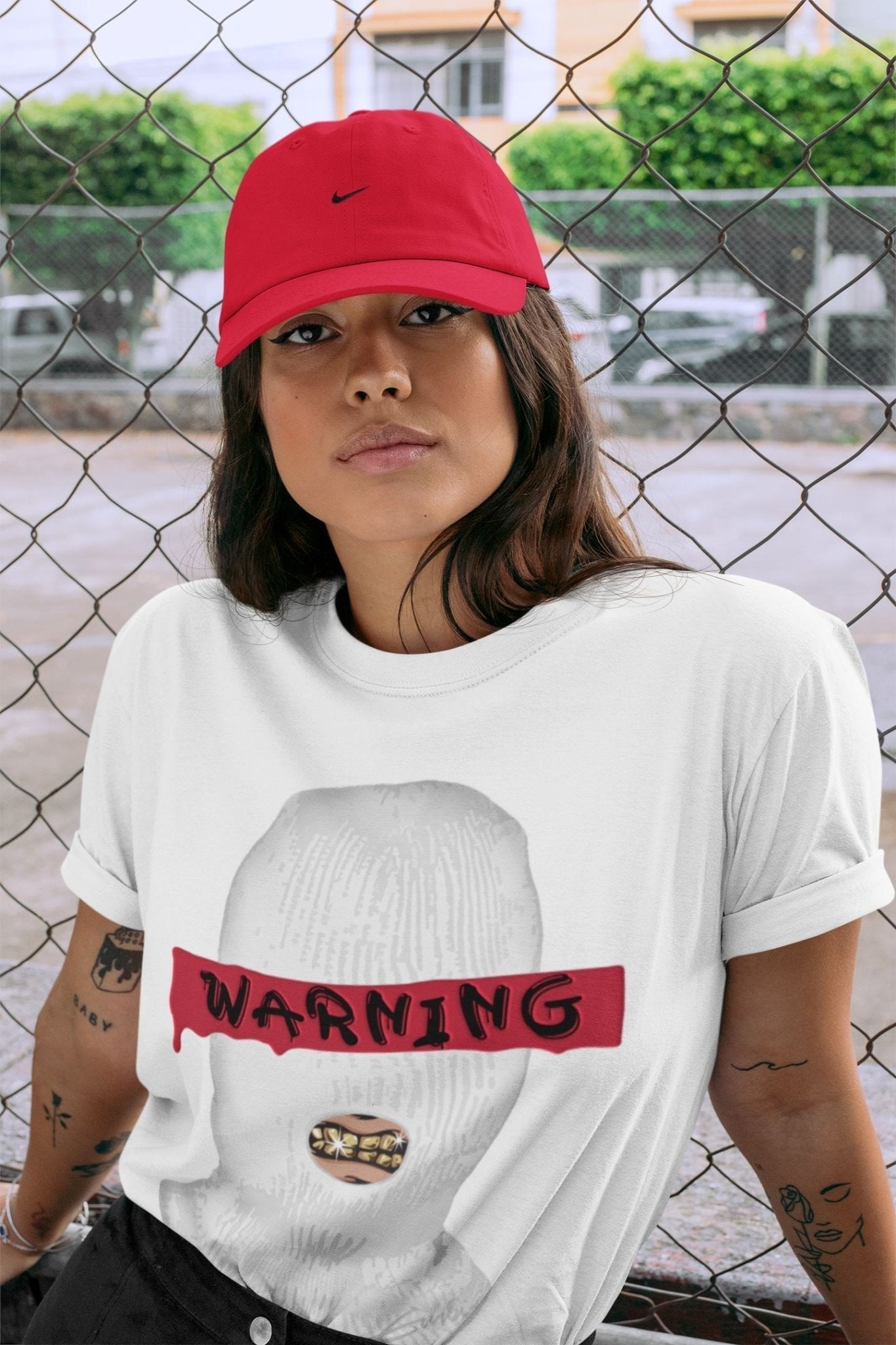 Warning Unisex Tops - Air Jordan 4 Fire Red