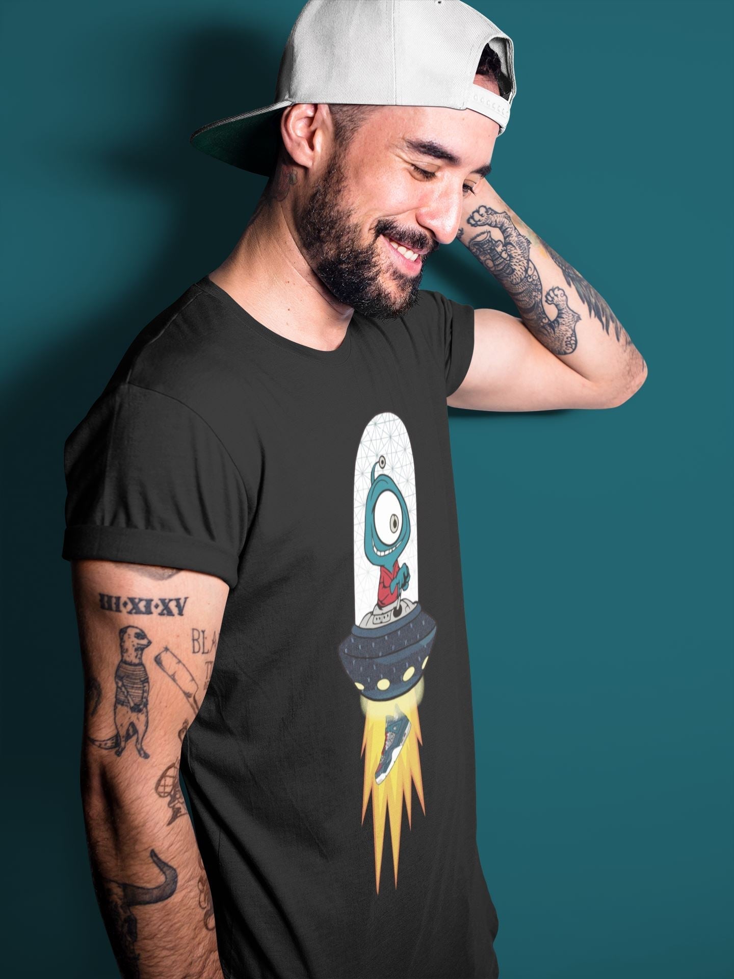 Alien Unisex Tops - Air Jordan 4 Deep Ocean