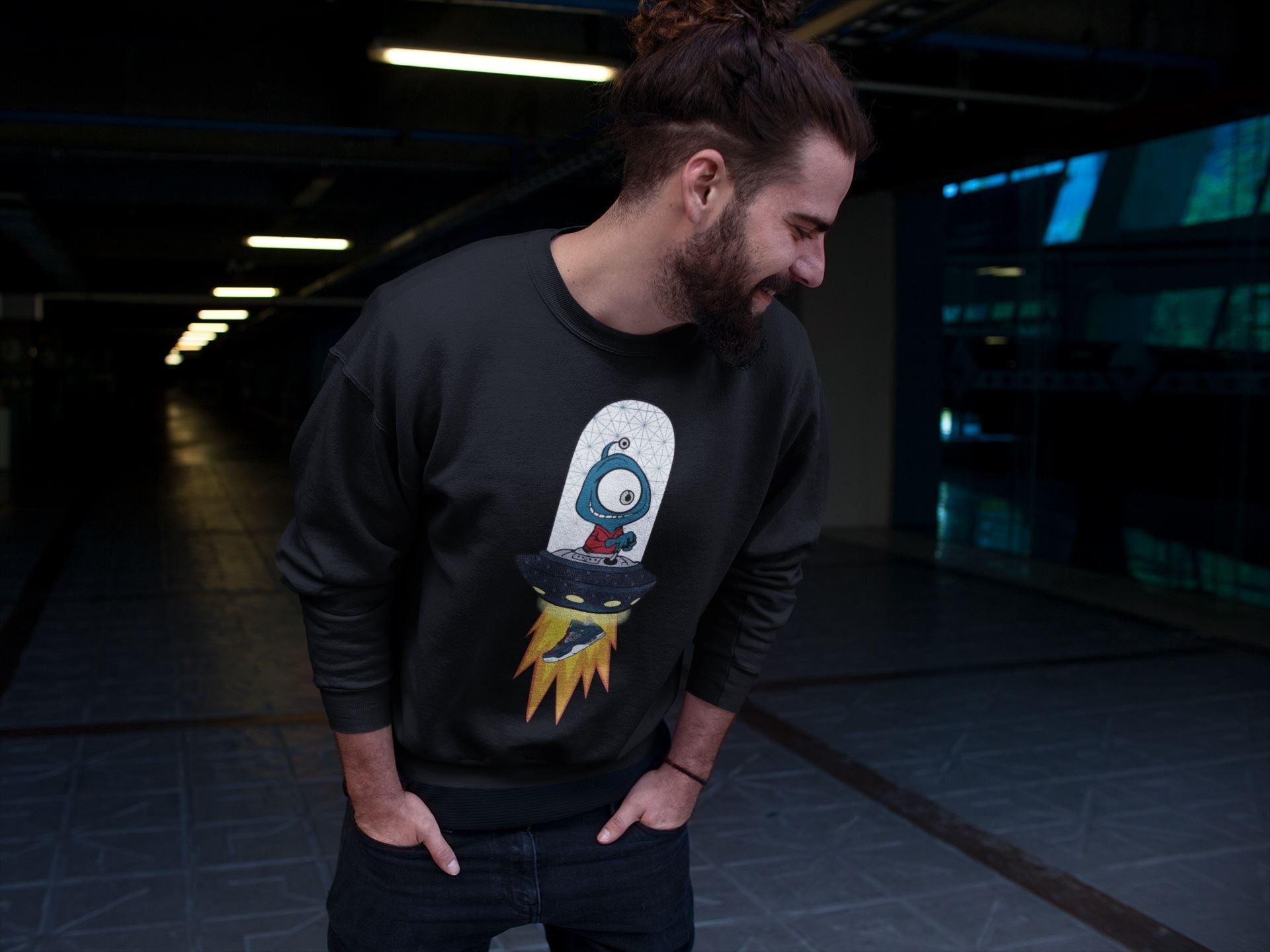 Alien Unisex Tops - Air Jordan 4 Deep Ocean