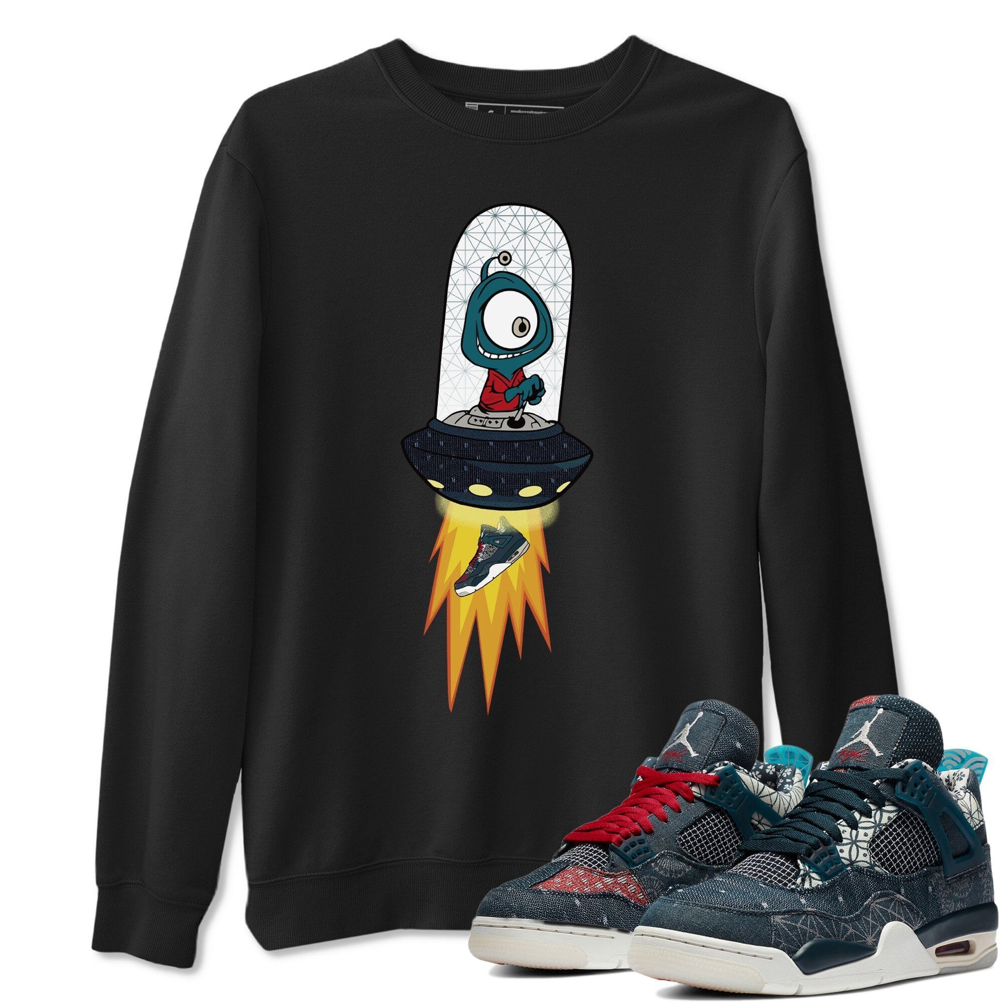 Alien Unisex Tops - Air Jordan 4 Deep Ocean