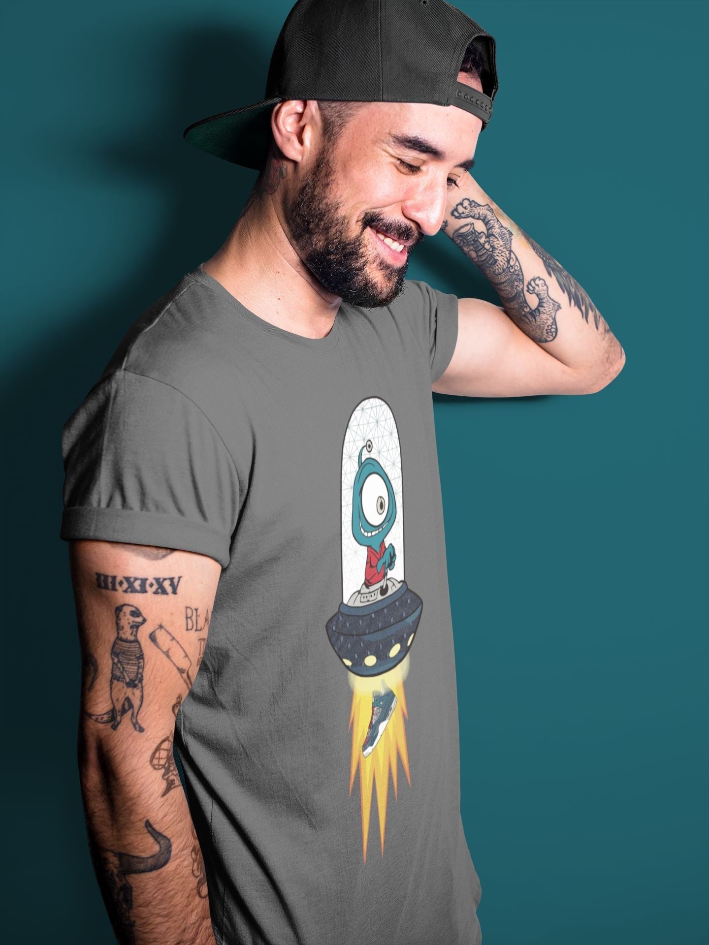 Alien Unisex Tops - Air Jordan 4 Deep Ocean