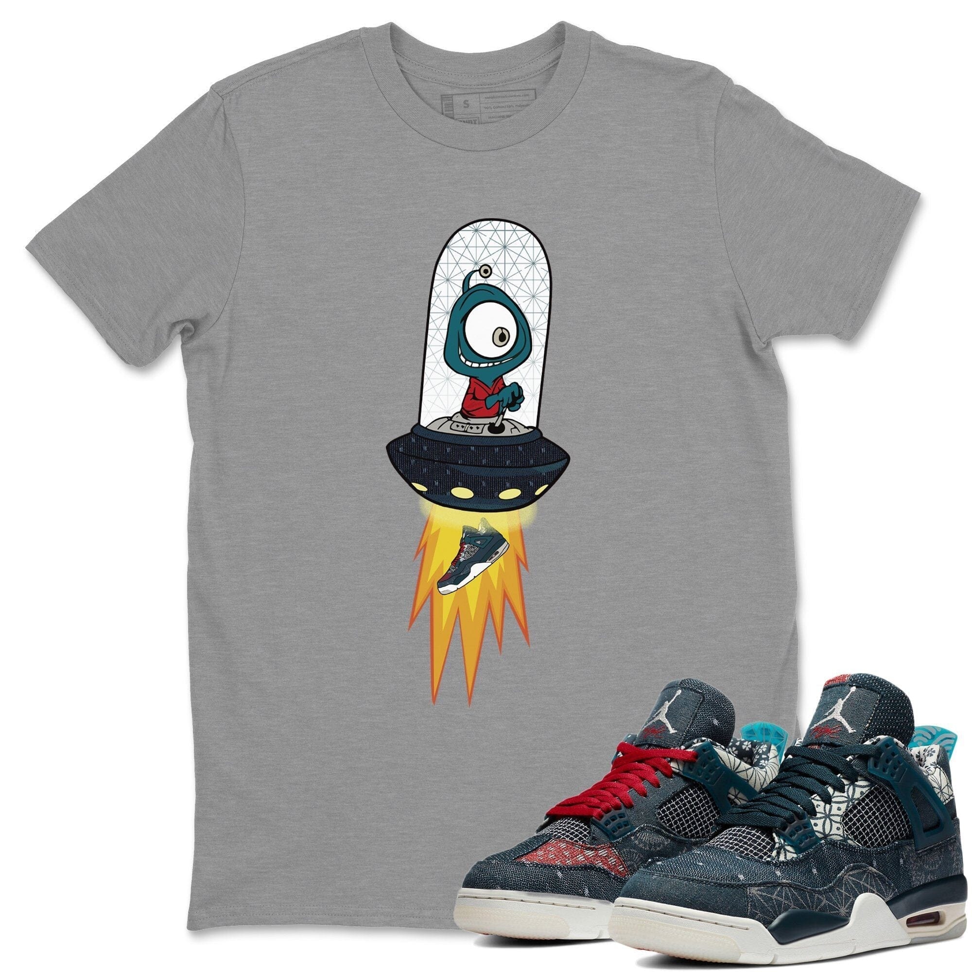 Alien Unisex Tops - Air Jordan 4 Deep Ocean