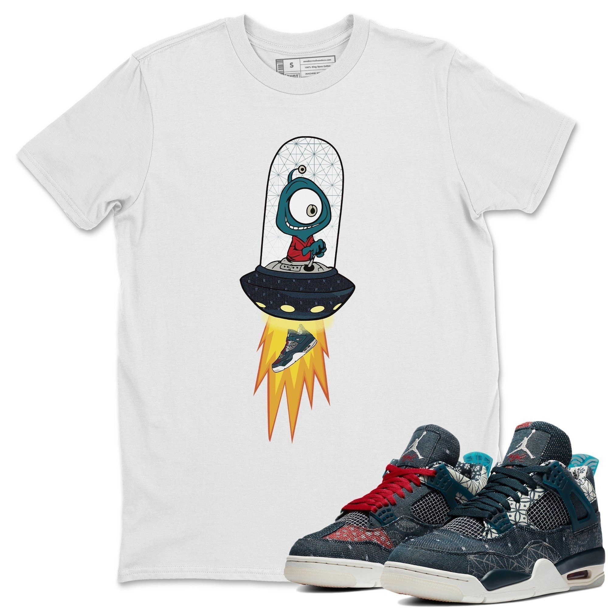 Alien Unisex Tops - Air Jordan 4 Deep Ocean