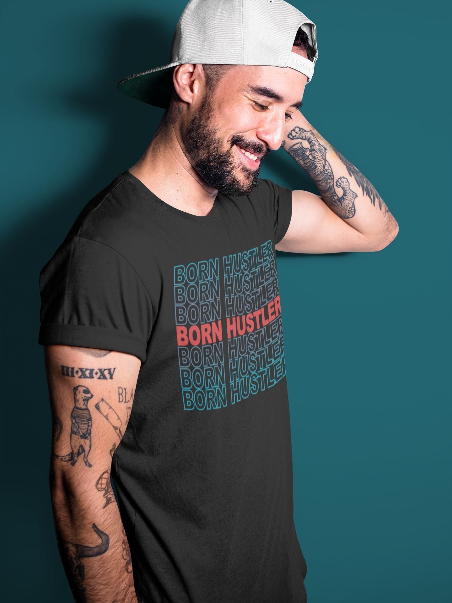 Born Hustler Unisex Tops - Air Jordan 4 Deep Ocean