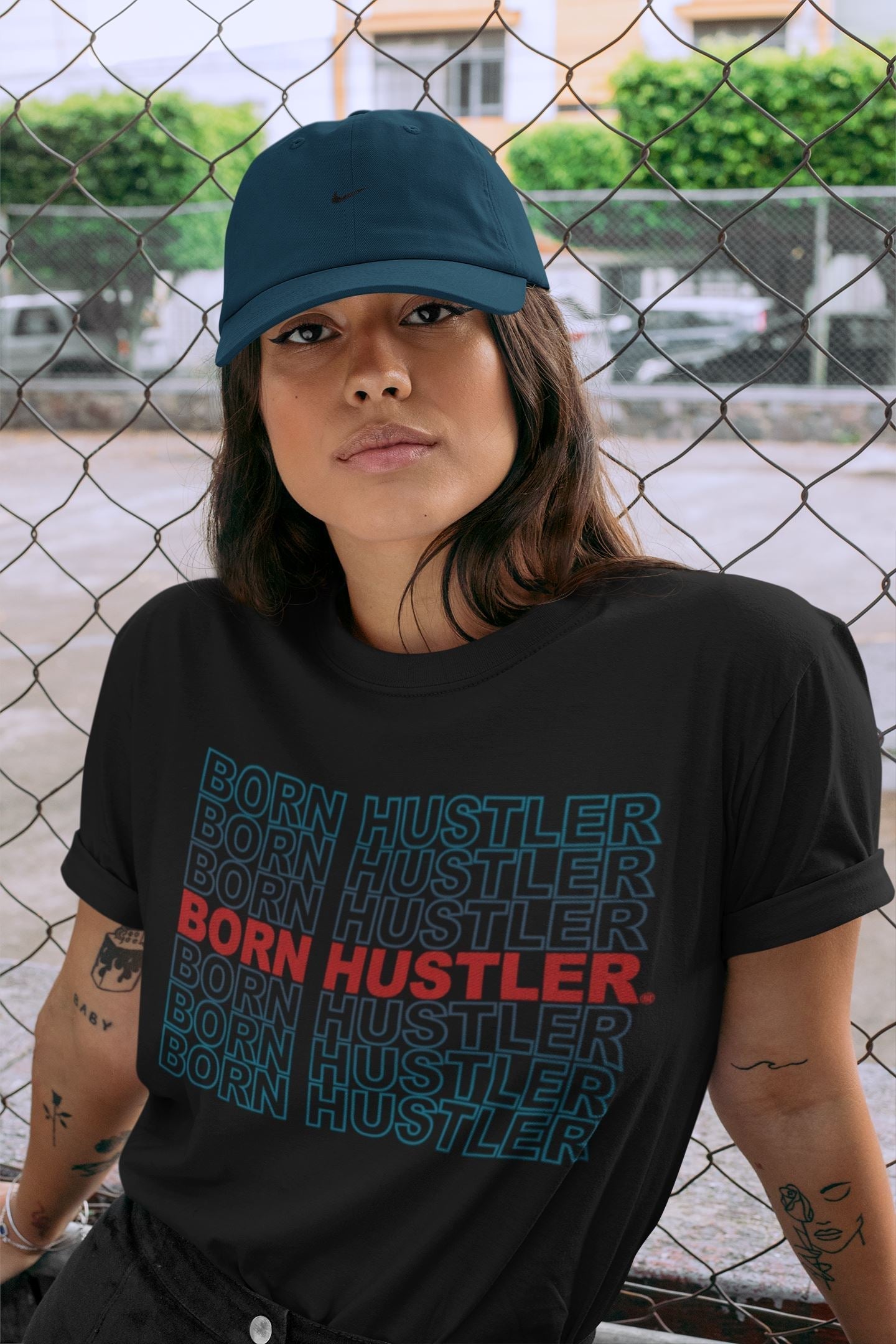 Born Hustler Unisex Tops - Air Jordan 4 Deep Ocean