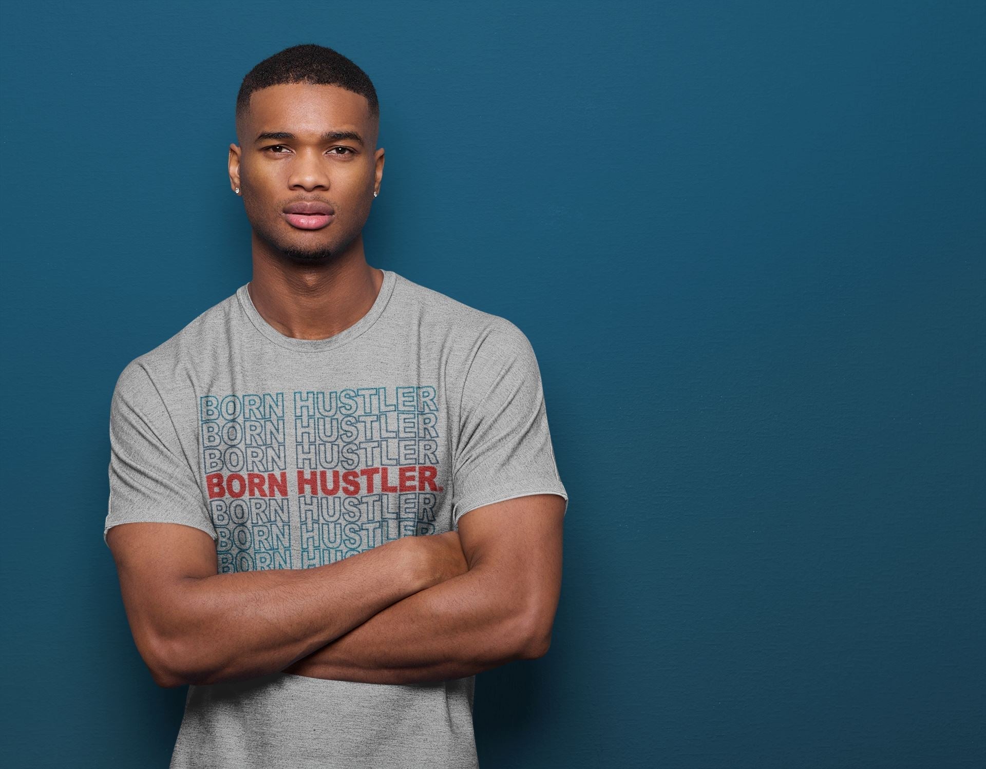 Born Hustler Unisex Tops - Air Jordan 4 Deep Ocean