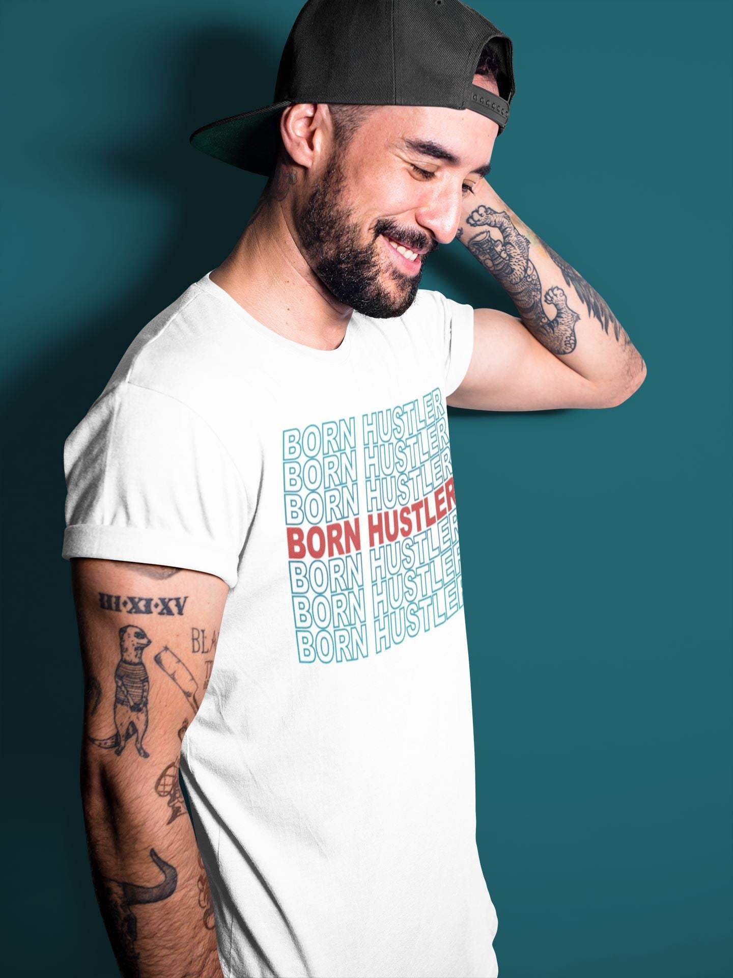 Born Hustler Unisex Tops - Air Jordan 4 Deep Ocean