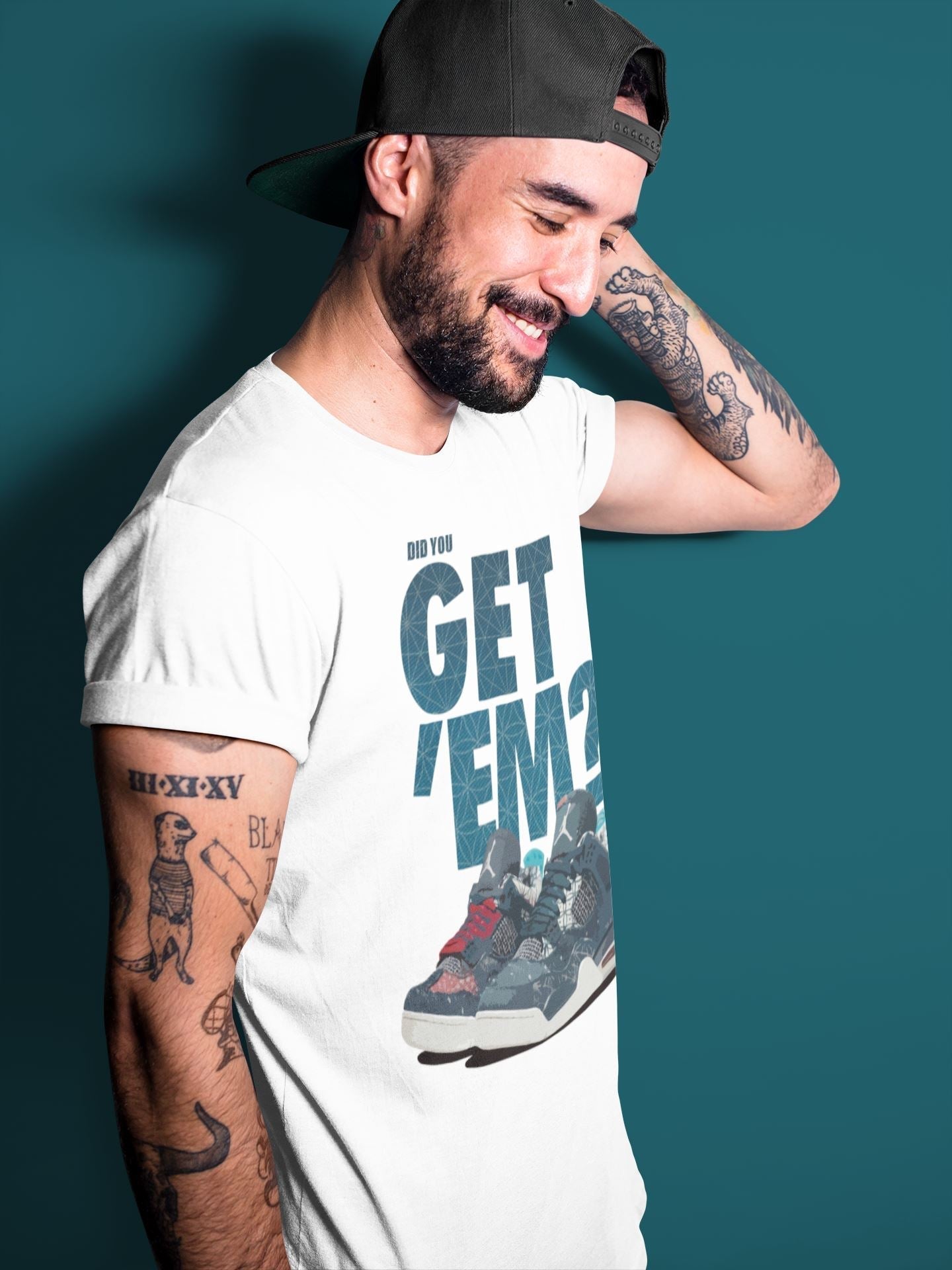 Did You Get 'Em Unisex Tops - Air Jordan 4 Deep Ocean