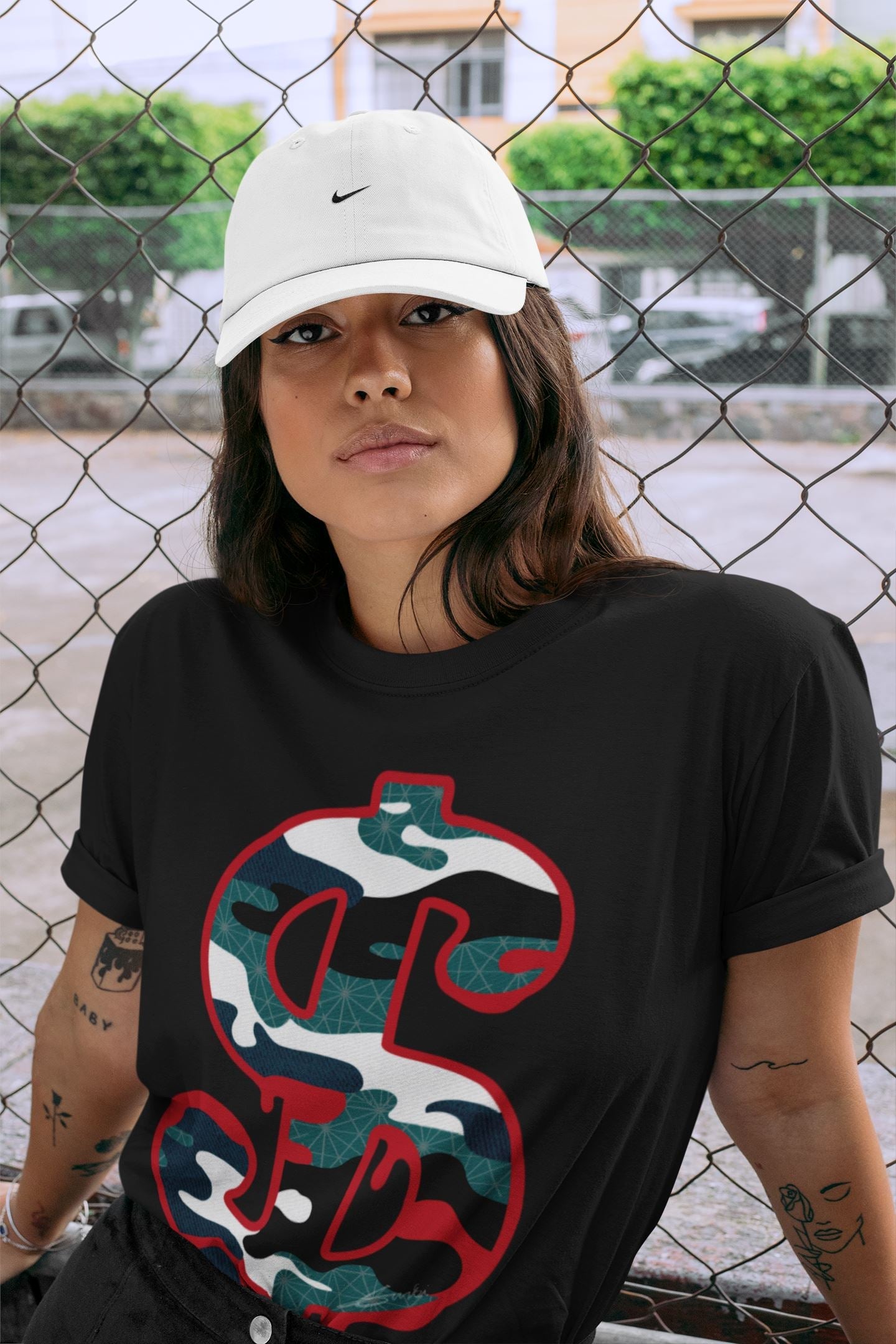 Dollar Camo Unisex Tops - Air Jordan 4 Deep Ocean