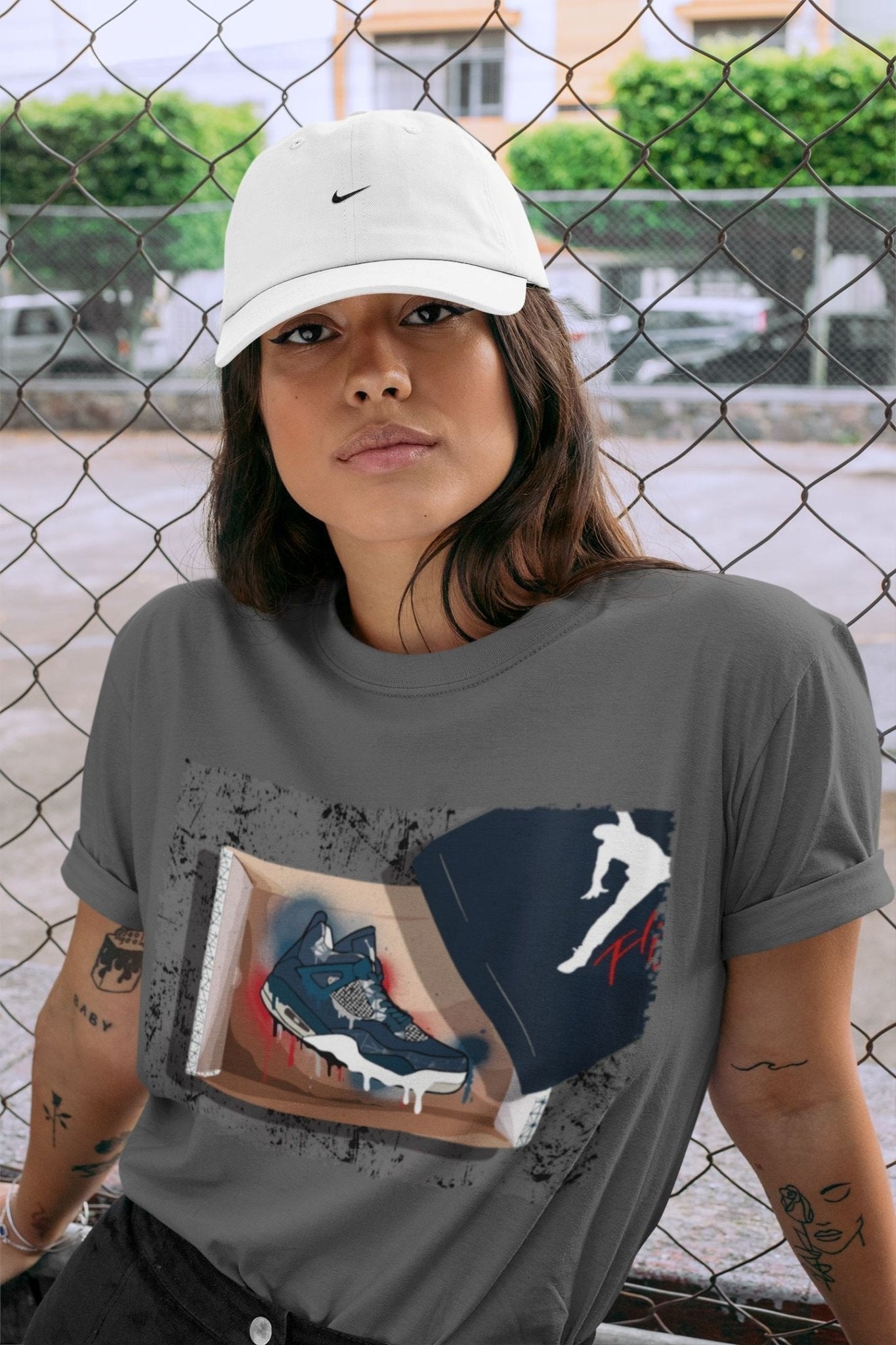 New Kicks Unisex Tops - Air Jordan 4 Deep Ocean