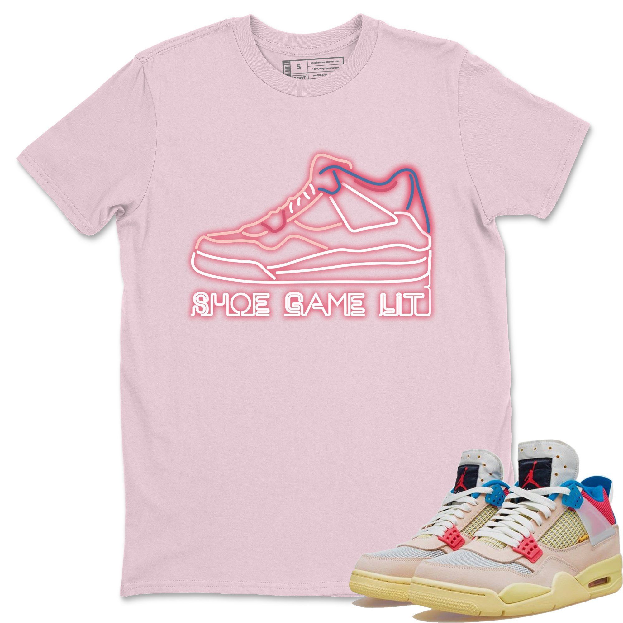 Shoe Game Lit Unisex Tops - Air Jordan 4 Union Guava Ice