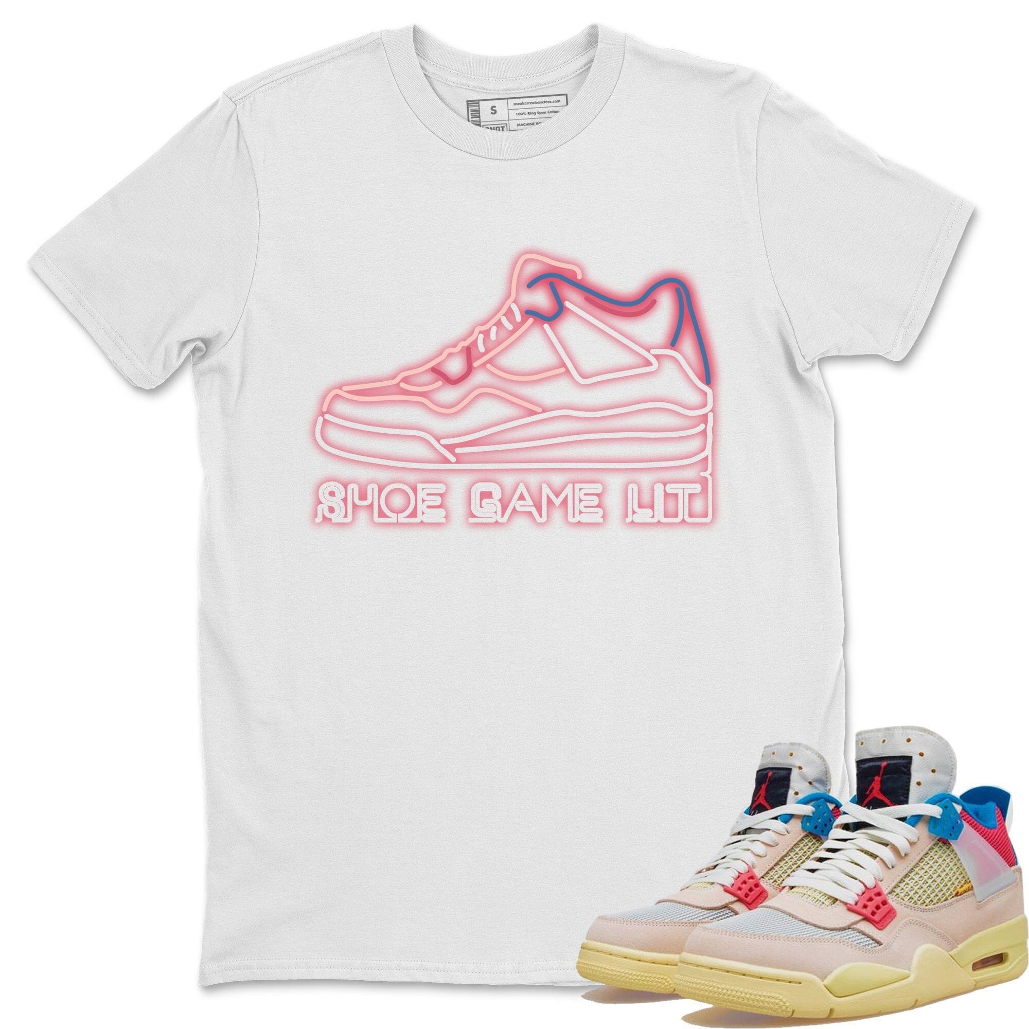 Shoe Game Lit Unisex Tops - Air Jordan 4 Union Guava Ice