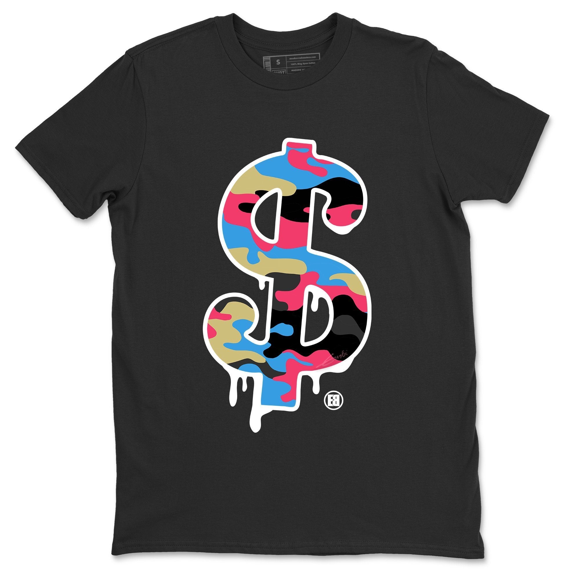 Dollar Camo Unisex Tops - Air Jordan 4 Union Off Noir