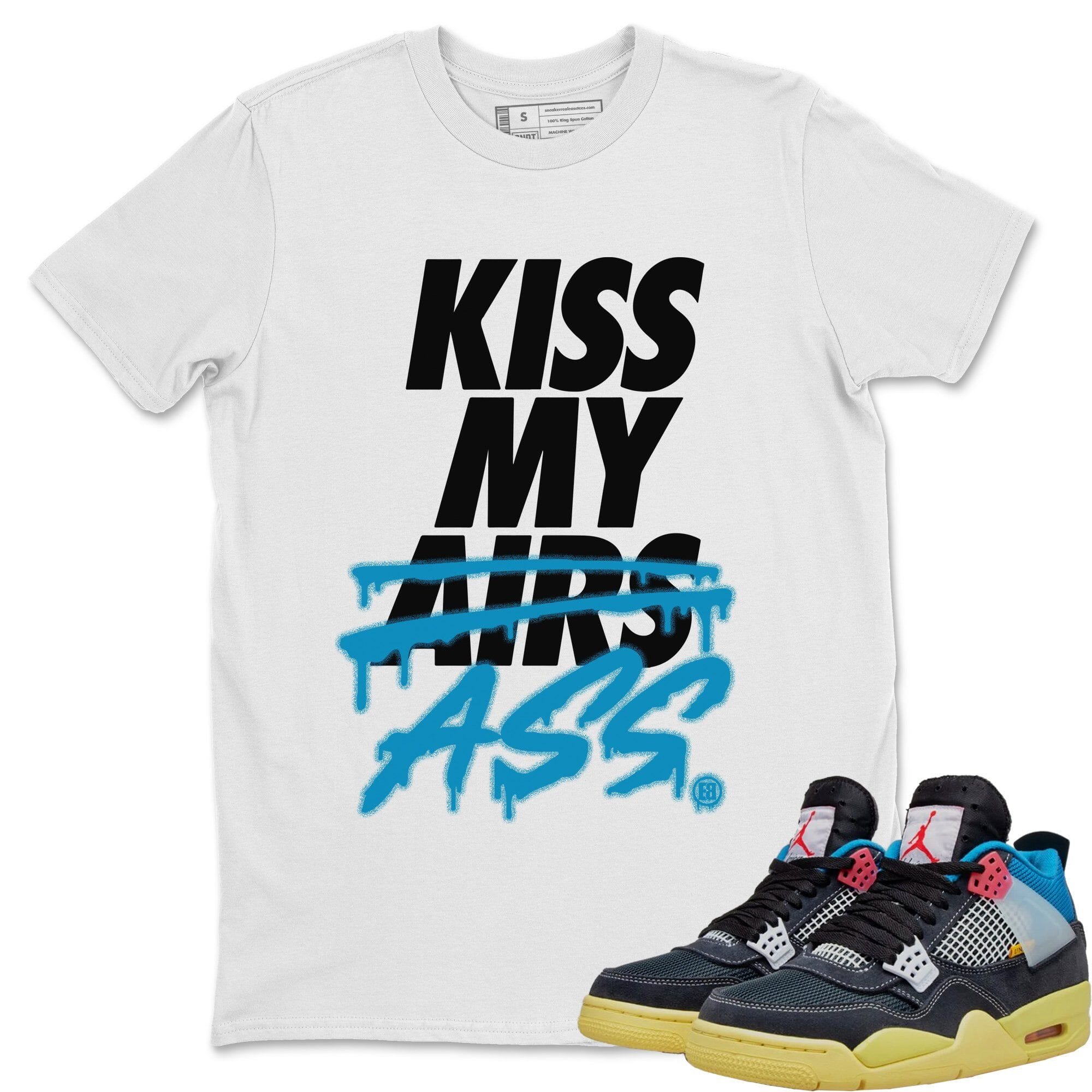 Kiss My Ass Unisex Tops - Air Jordan 4 Union Off Noir