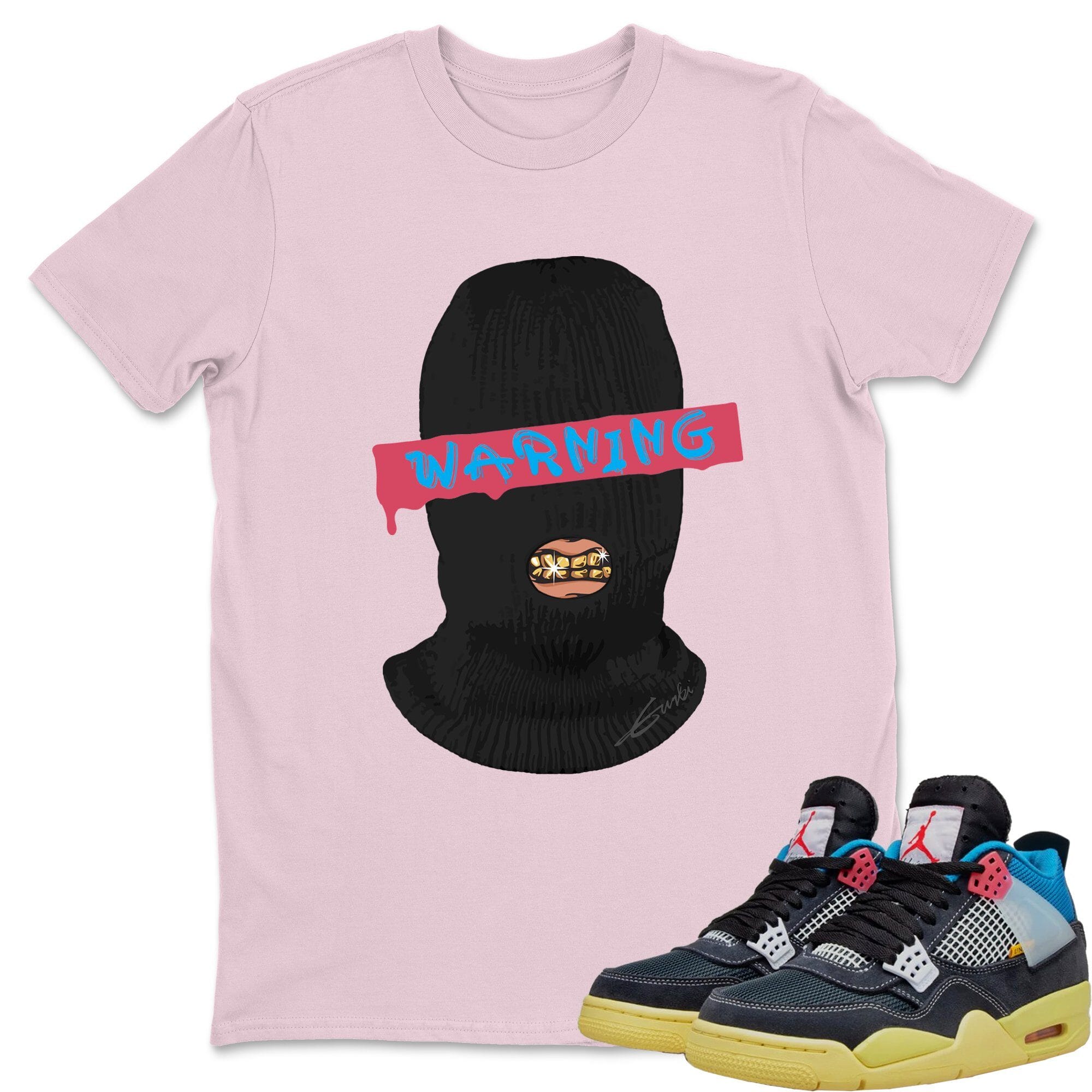 Warning Unisex Tops - Air Jordan 4 Union Off Noir
