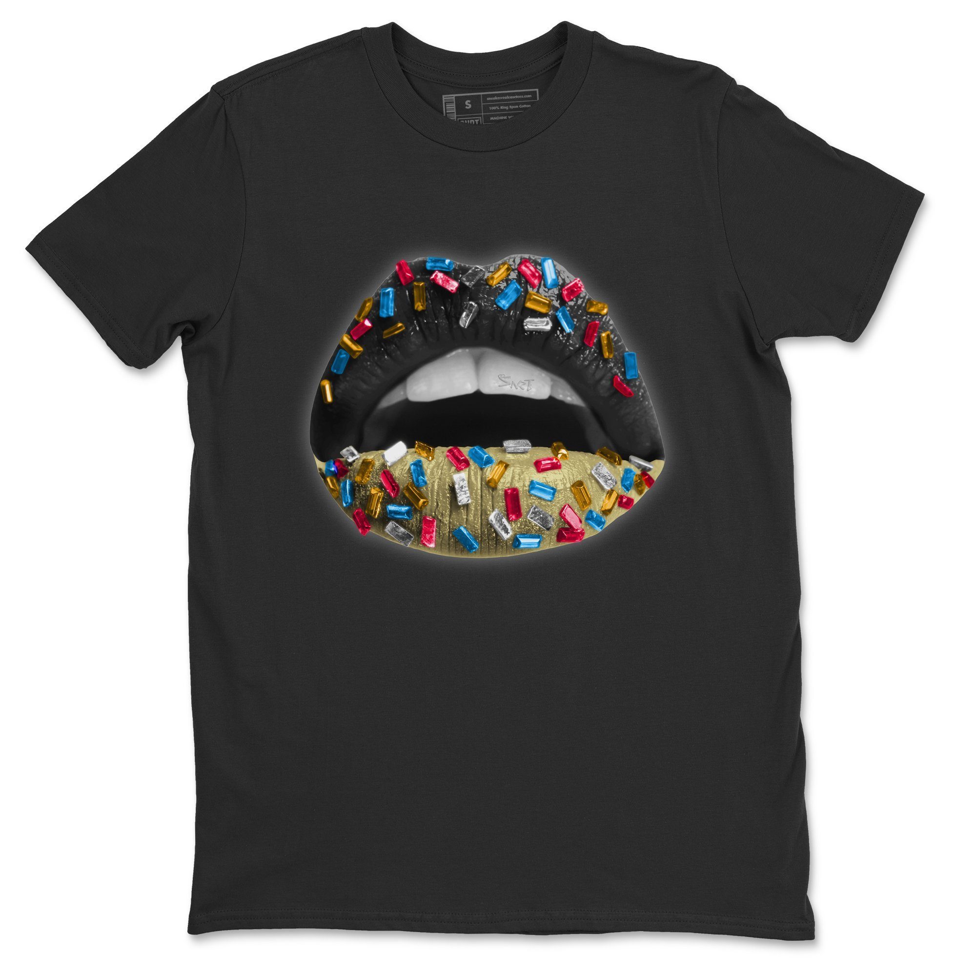 Lips Jewel Unisex Tops - Air Jordan 4 Union Off Noir