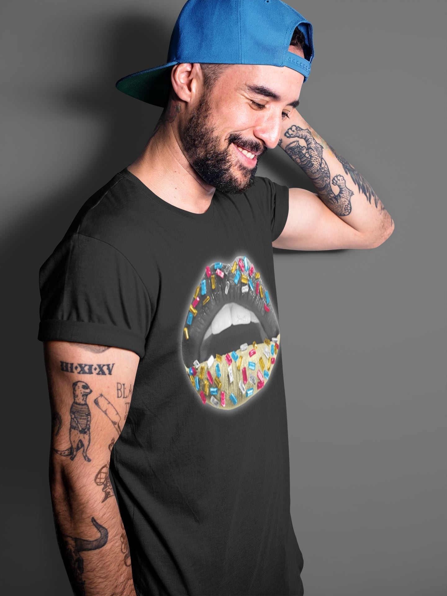Lips Jewel Unisex Tops - Air Jordan 4 Union Off Noir