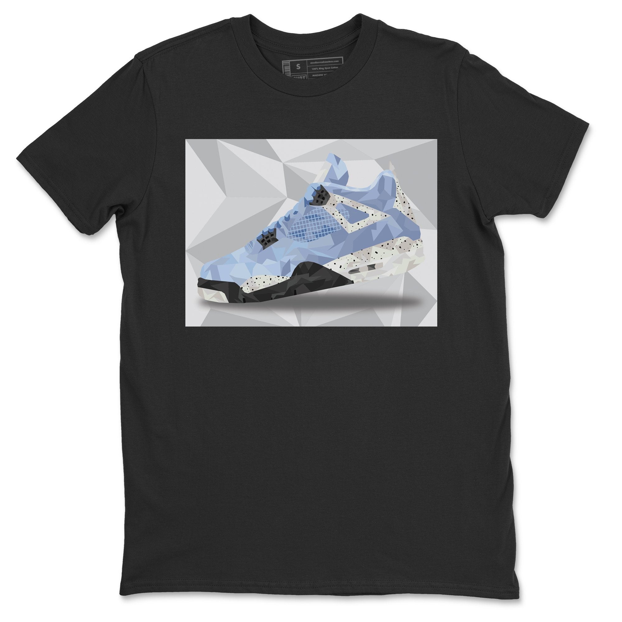 Shoe Polygon Unisex Tops - Air Jordan 4 University Blue