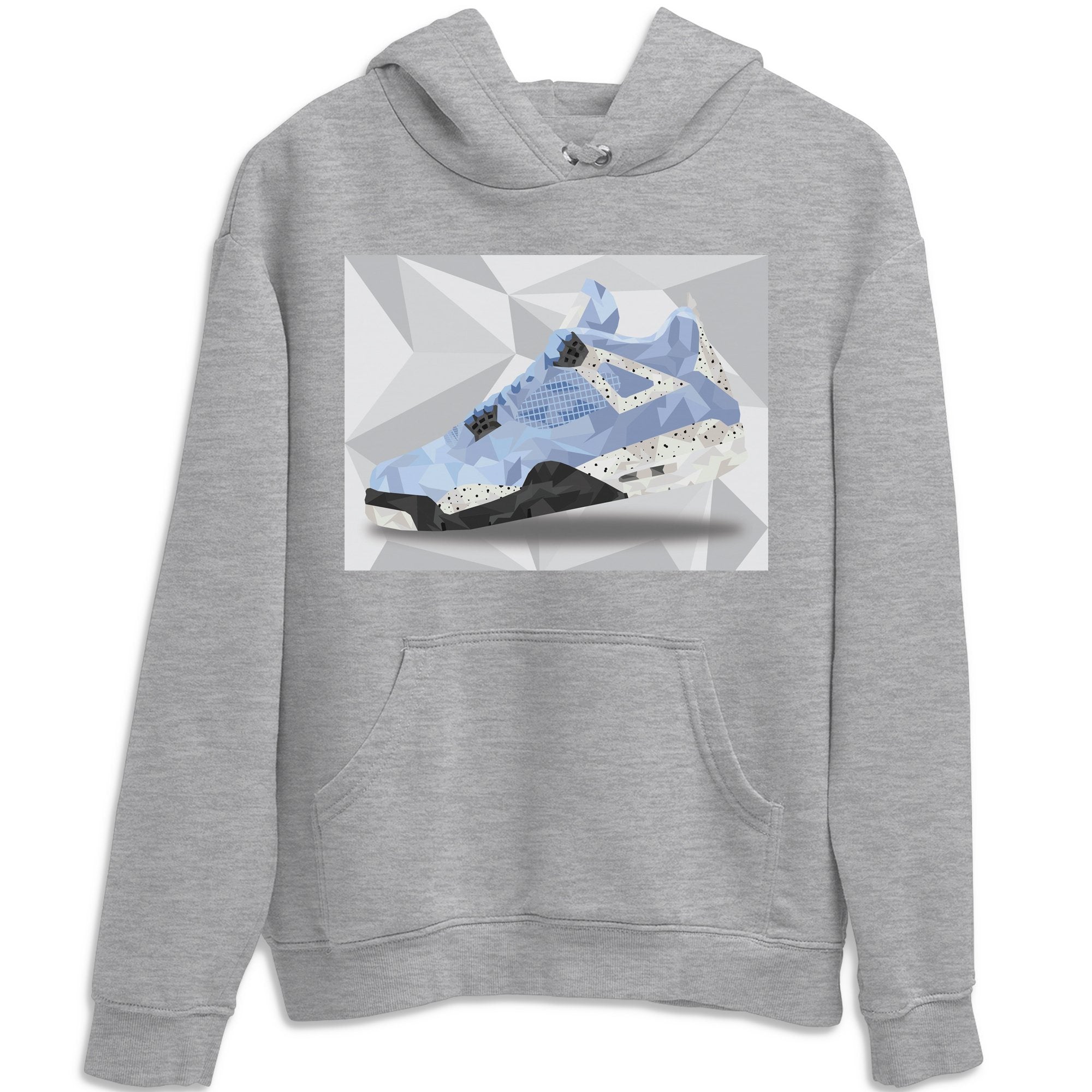 Shoe Polygon Unisex Tops - Air Jordan 4 University Blue