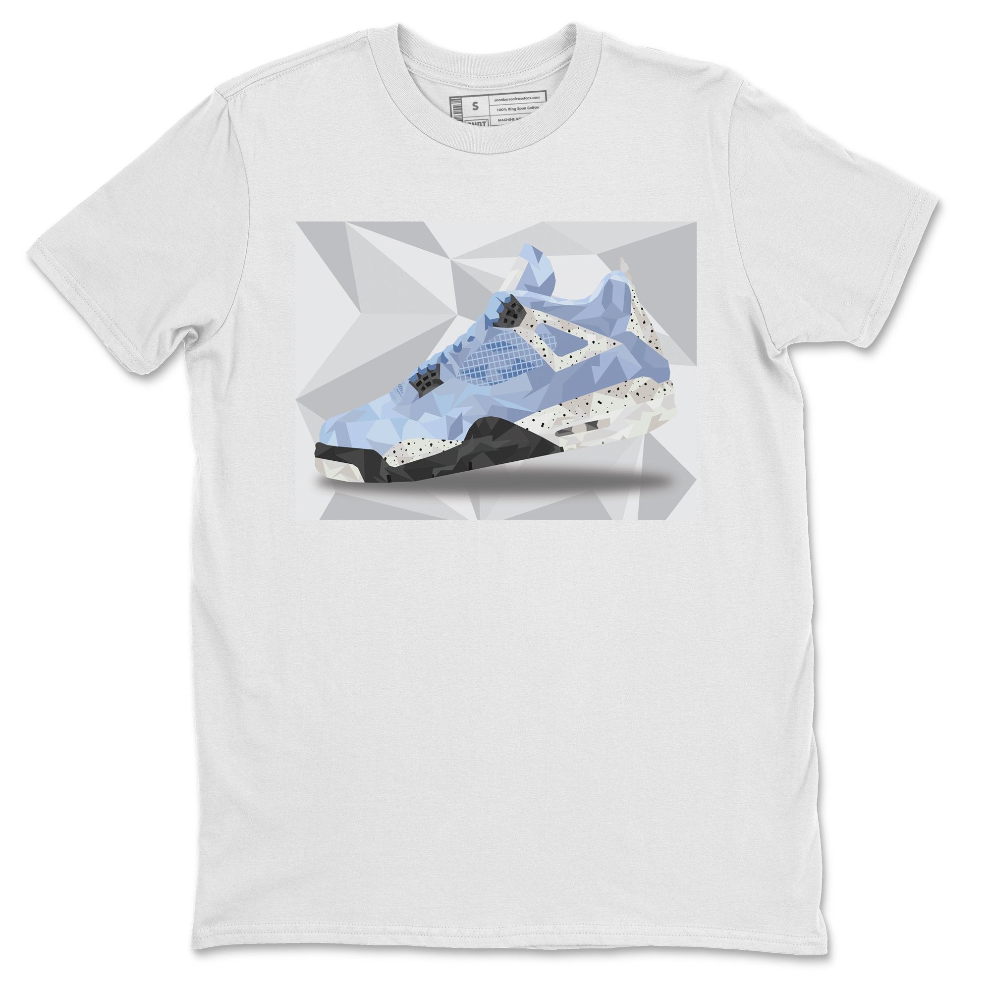 Shoe Polygon Unisex Tops - Air Jordan 4 University Blue