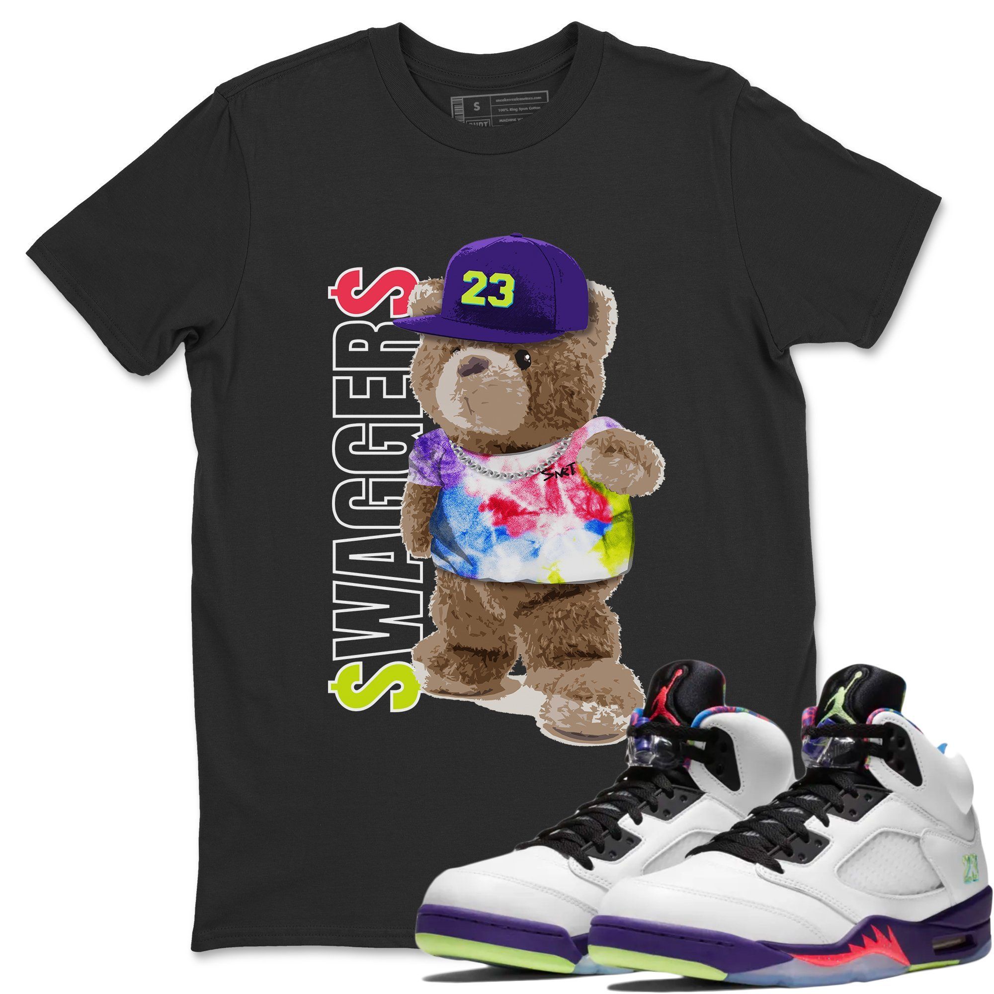 Bear Swaggers Unisex Tops - Air Jordan 5 Ghost Green