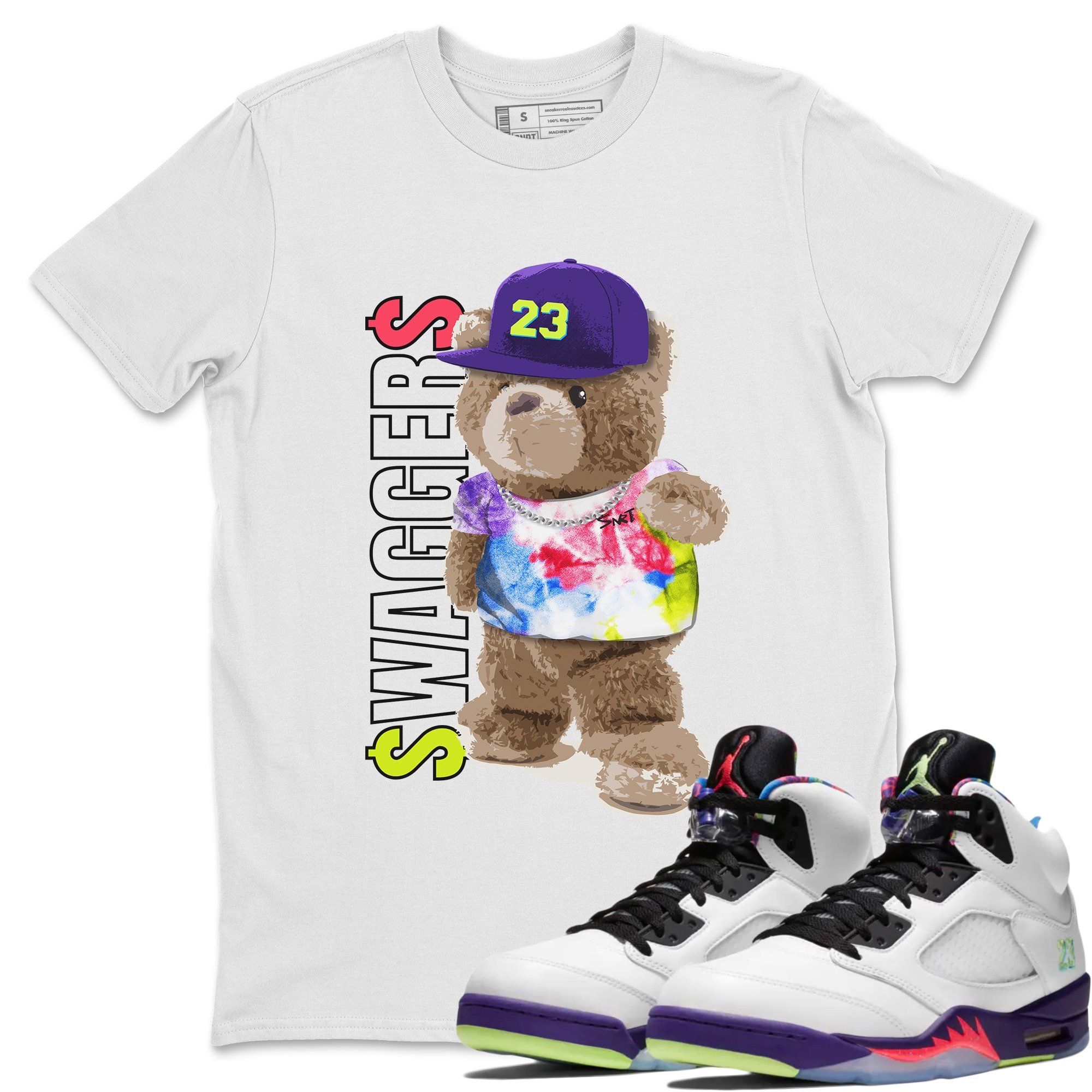 Bear Swaggers Unisex Tops - Air Jordan 5 Ghost Green