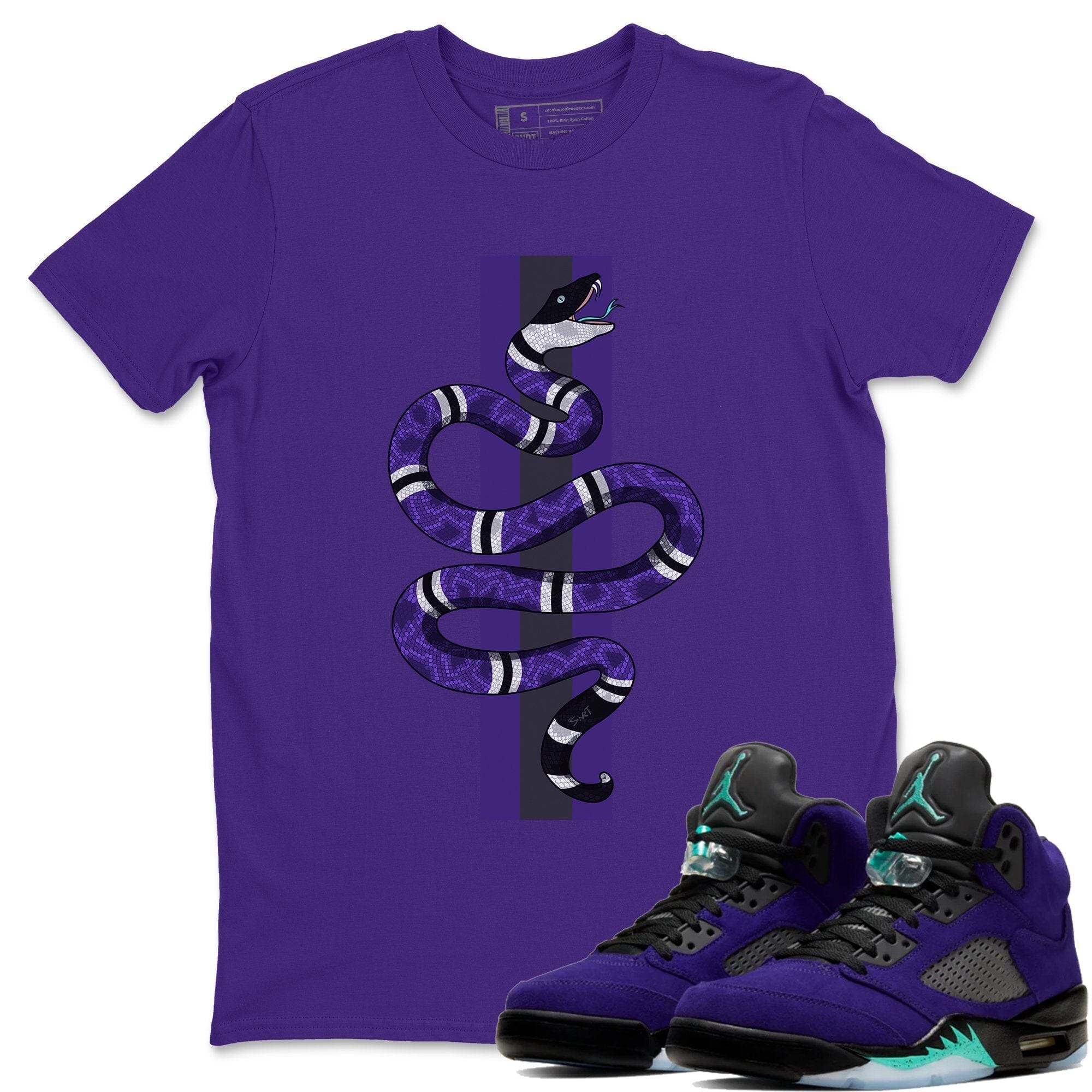 Snake Unisex Tops - Air Jordan 5 Purple Grape