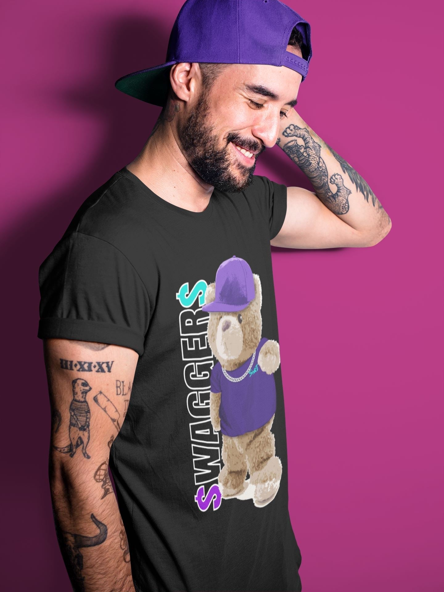 Bear Swaggers Unisex Tops - Air Jordan 5 Purple Grape