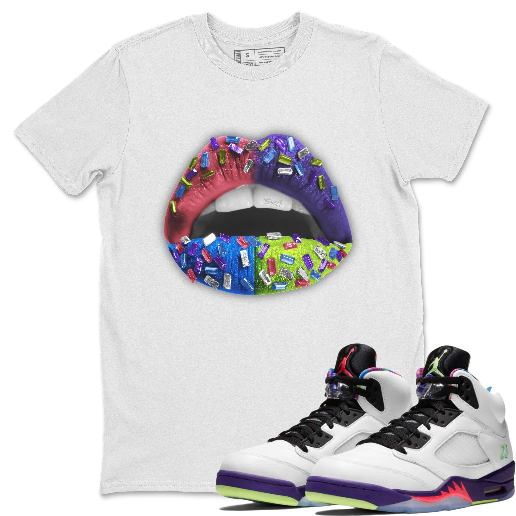 Lips Jewel Unisex Tops - Air Jordan 5 Ghost Green