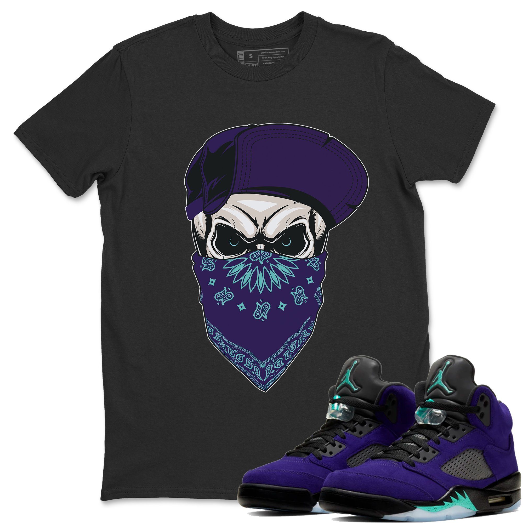 Skull Hat Unisex Tops - Air Jordan 5 Purple Grape