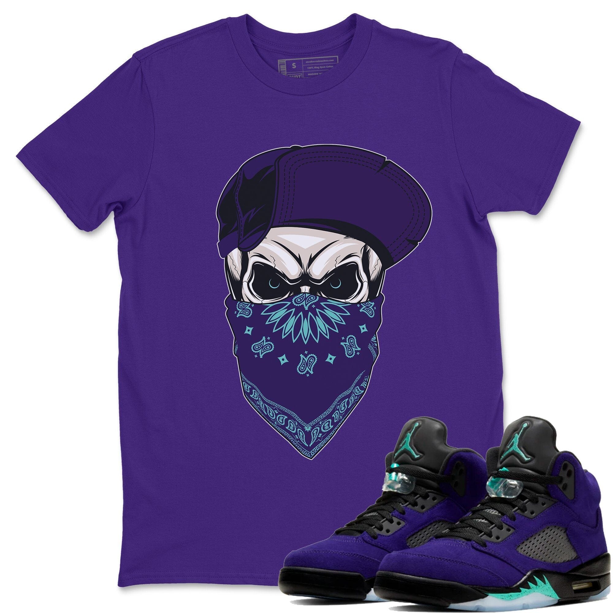 Skull Hat Unisex Tops - Air Jordan 5 Purple Grape