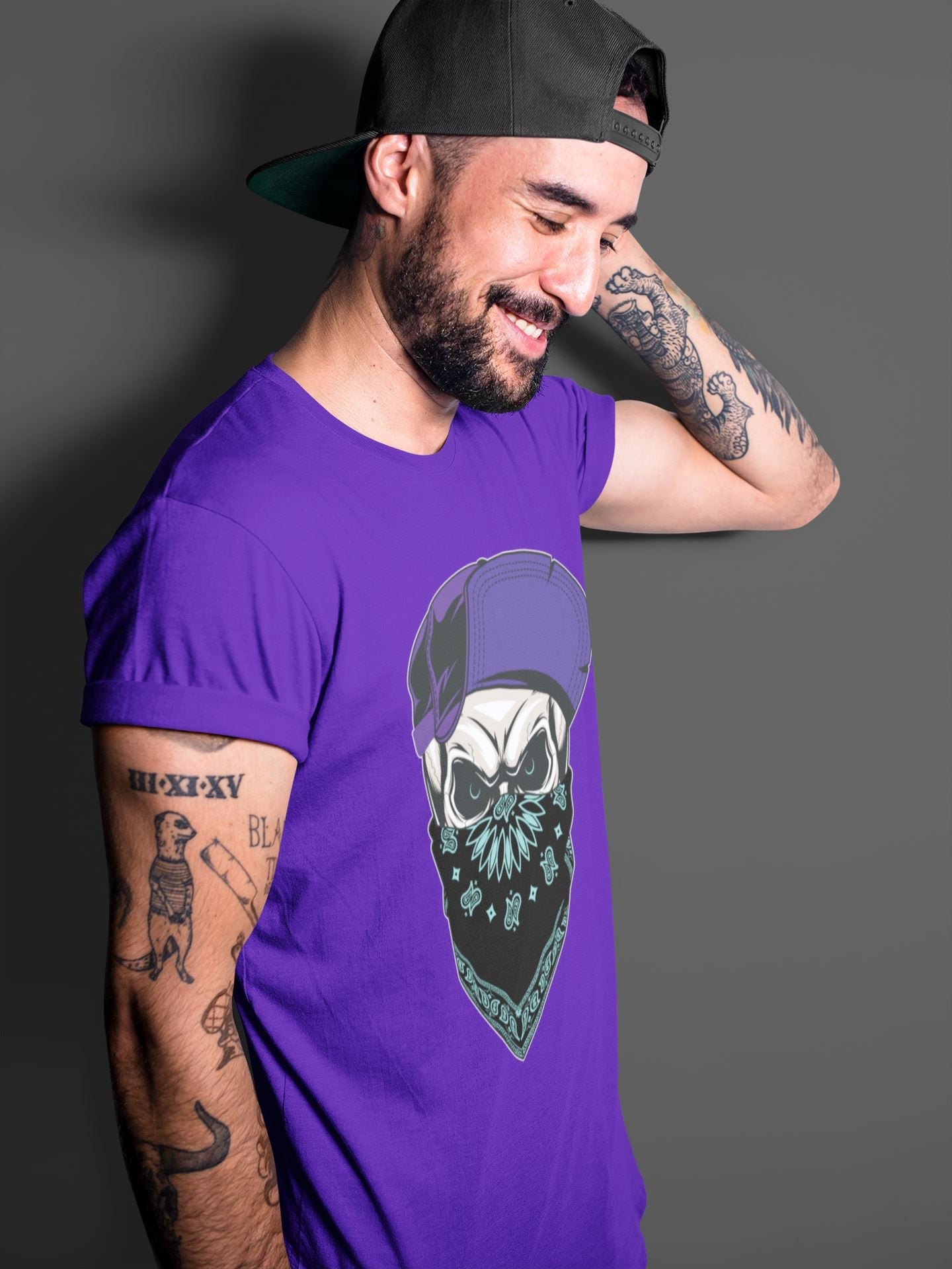 Skull Hat Unisex Tops - Air Jordan 5 Black Grape