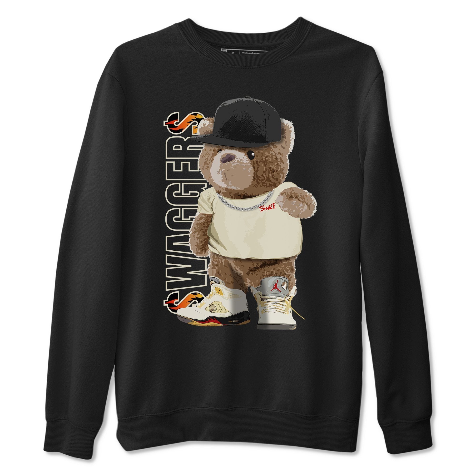 Bear Swaggers Unisex Tops - Air Jordan 5 OFF-WHITE Sail