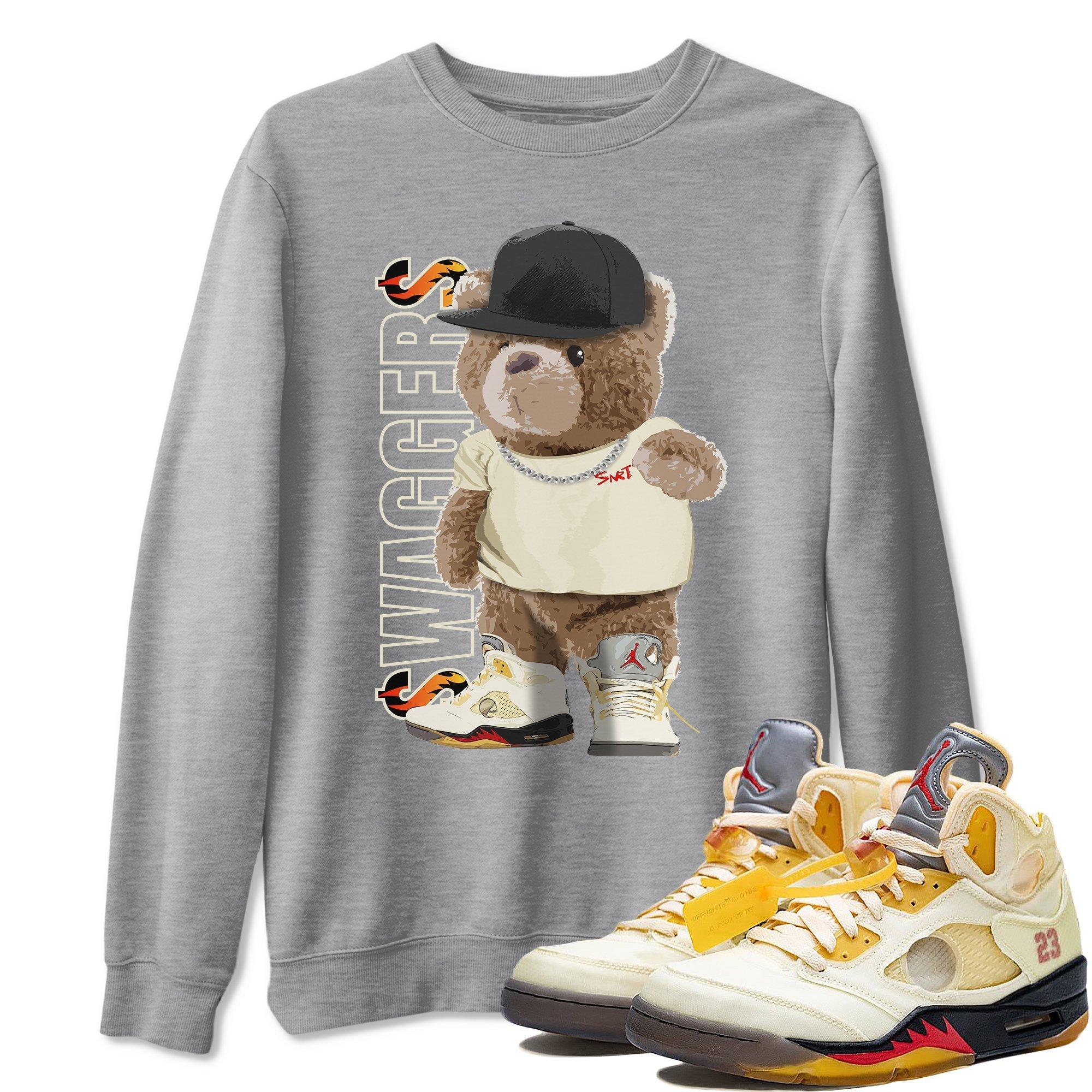 Bear Swaggers Unisex Tops - Air Jordan 5 OFF-WHITE Sail