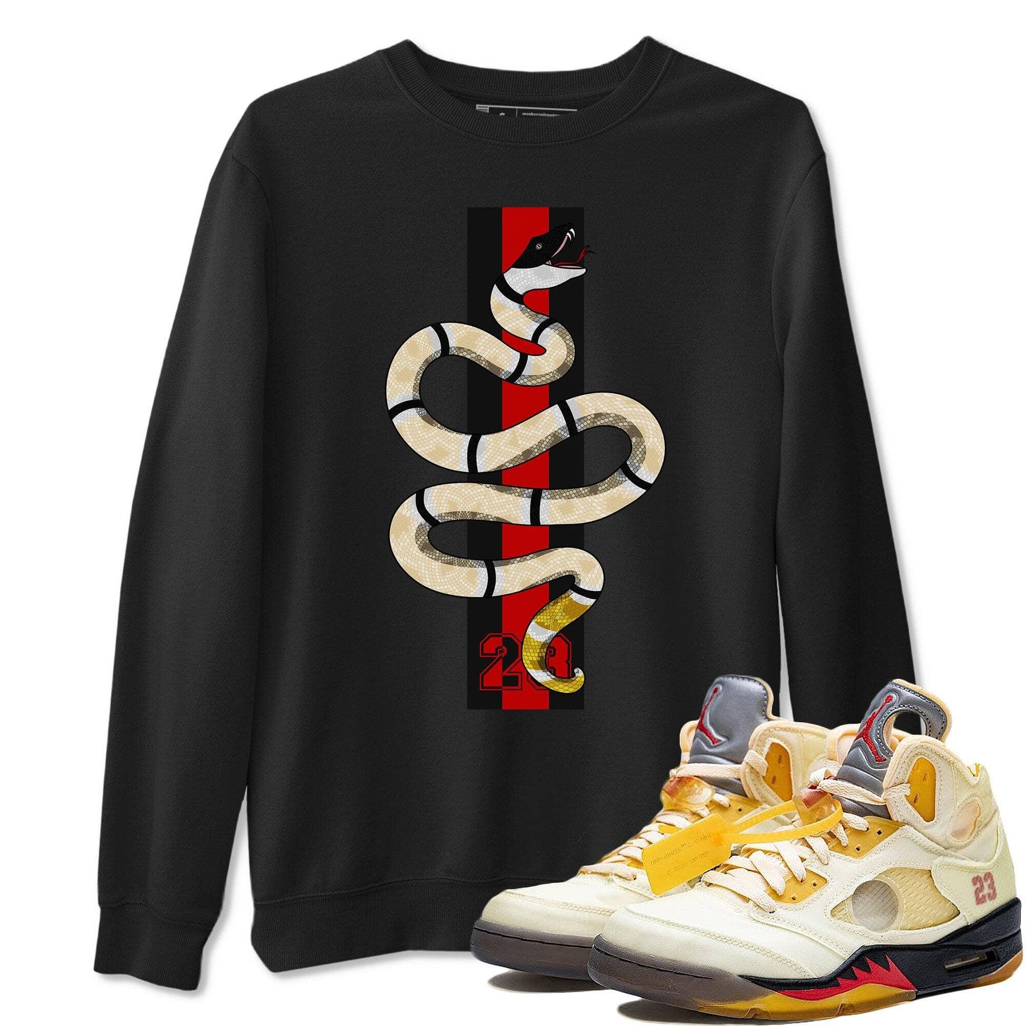 Snake Unisex Tops - Air Jordan 5 OFF-WHITE Sail